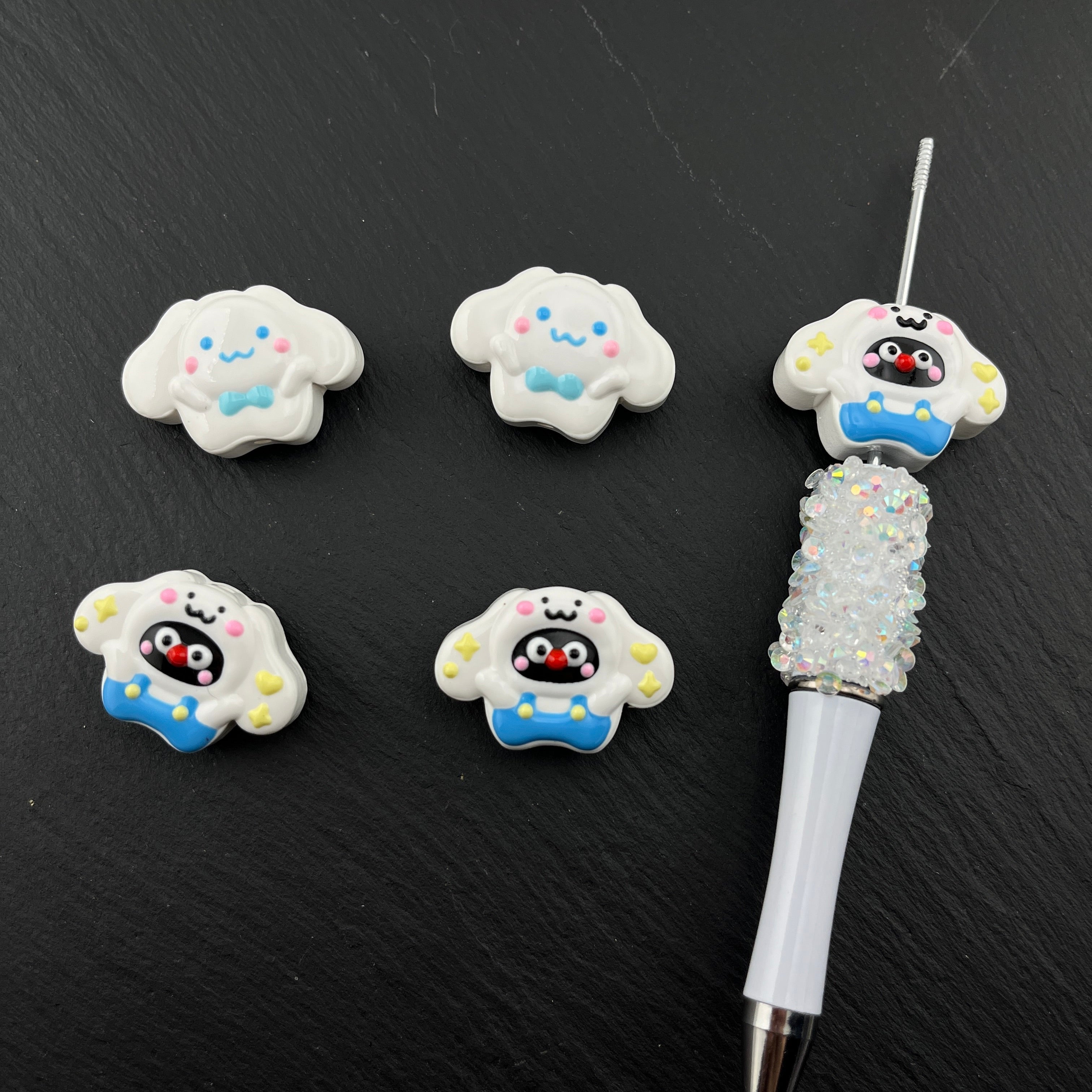 FS1926-Cute Cinnamoroll Hand Painted Acrylic Beads Fit For Beadable Pens