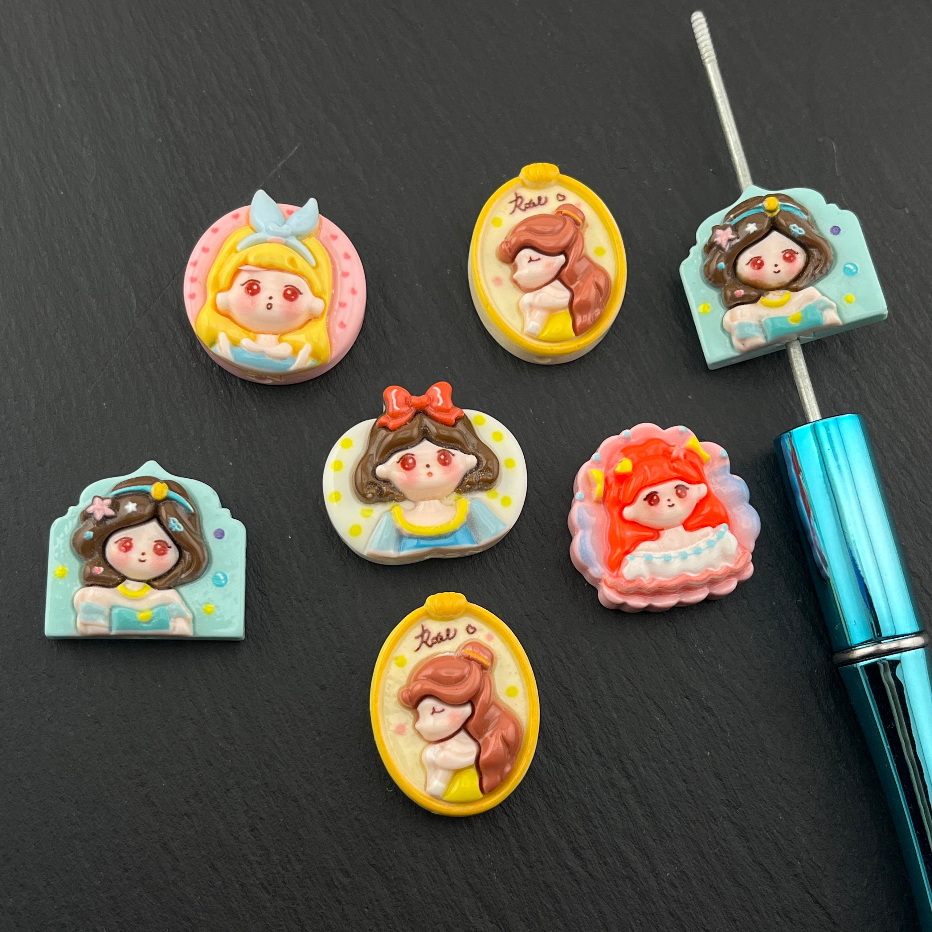 FS0446-Princess Resin Beads Fit For Beadable Pens