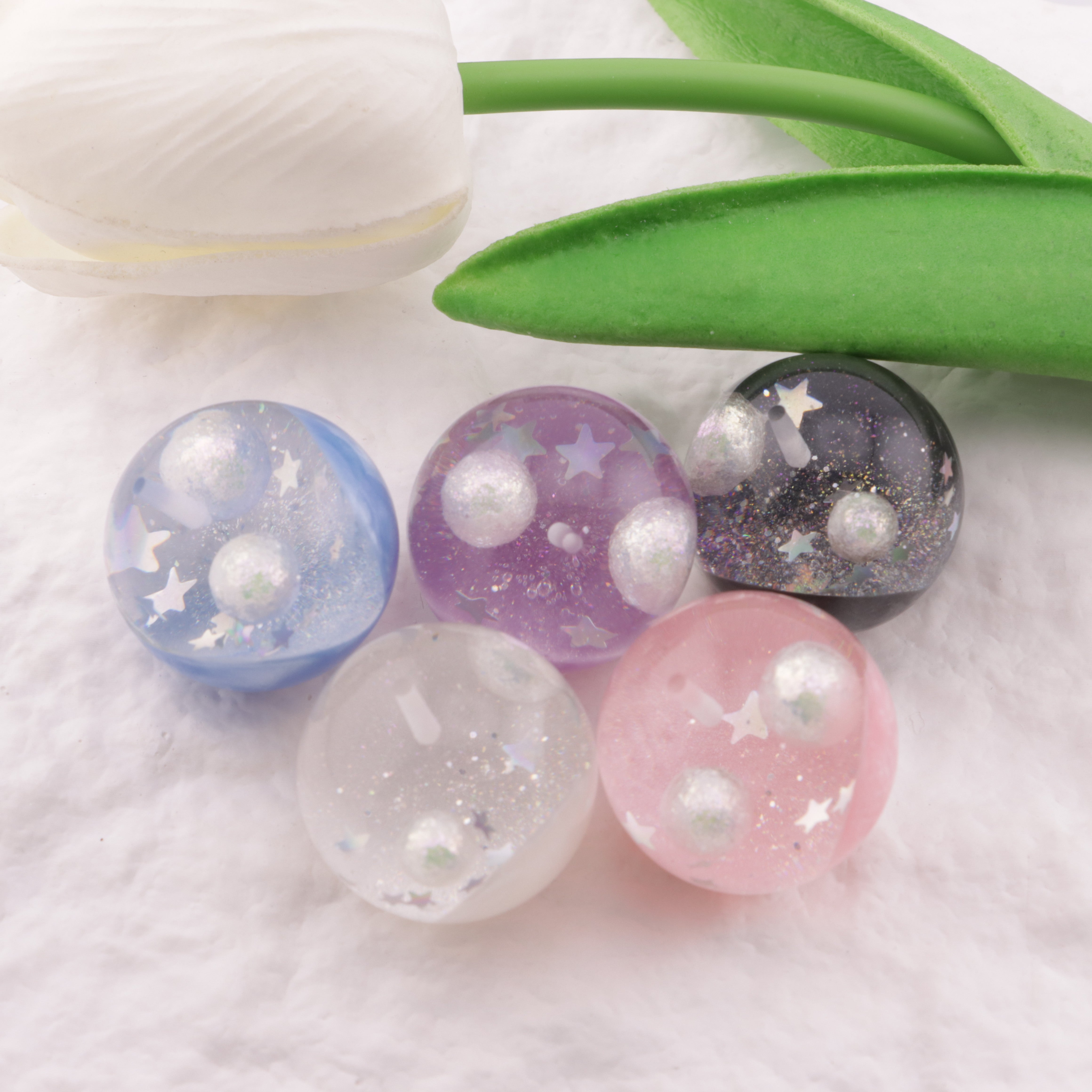 FS3800- 25mm Half Hole Beads (Not UV, Can Be Used As A Pendent, Not Through Pen) For Pendent