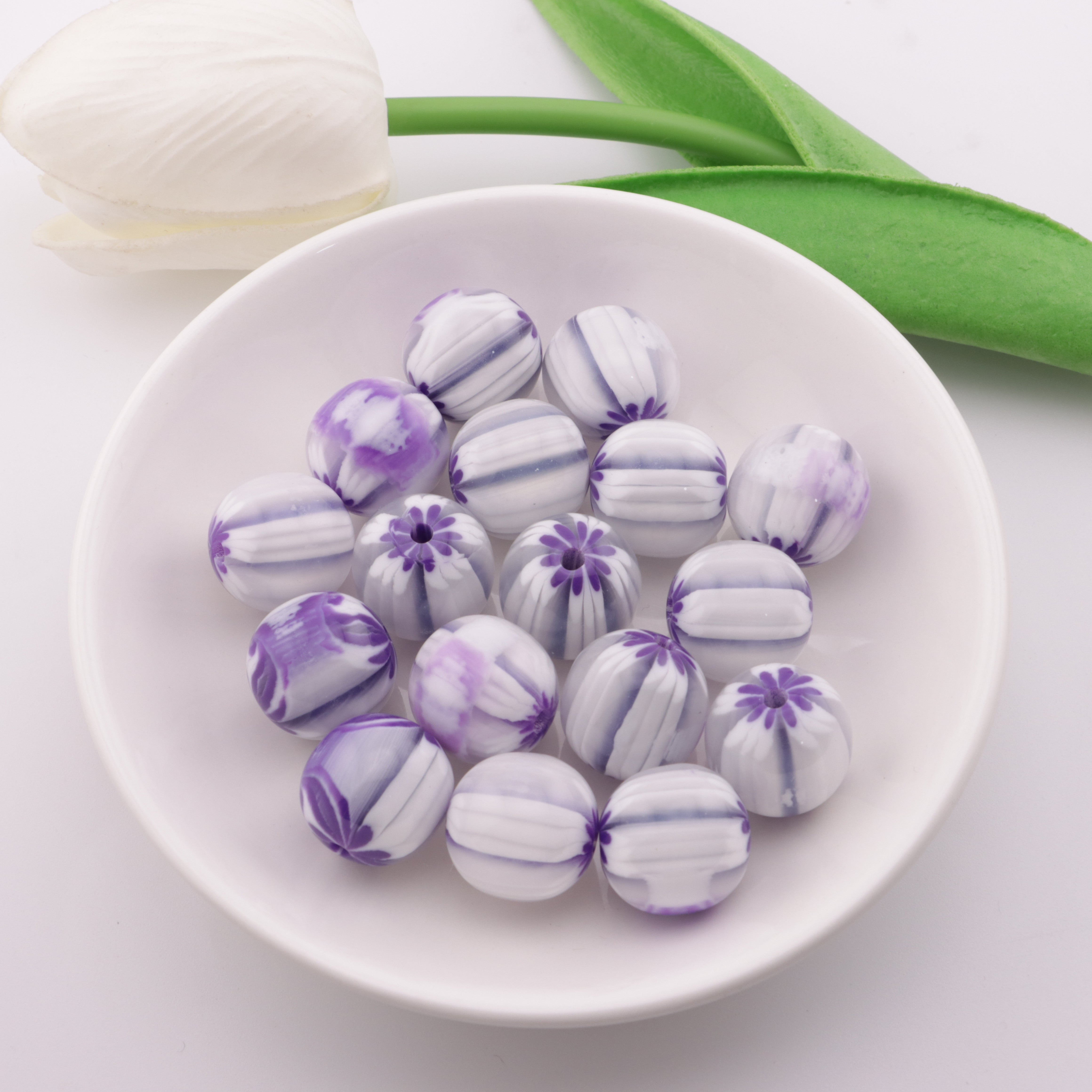 FS2192- 16mm Striped Beads