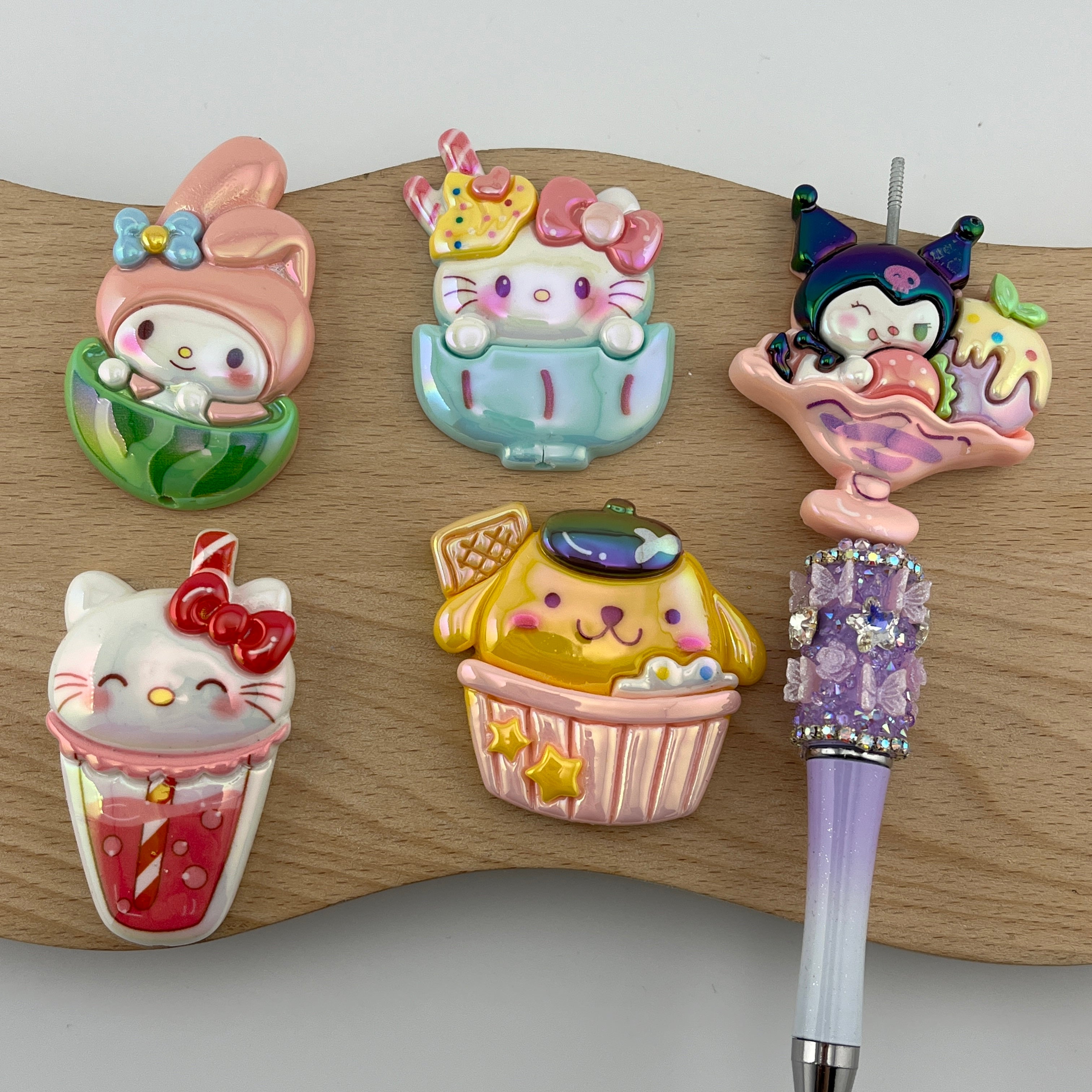 FS2431-Cute Sanrio  Resin Beads Fit For Beadable Pens