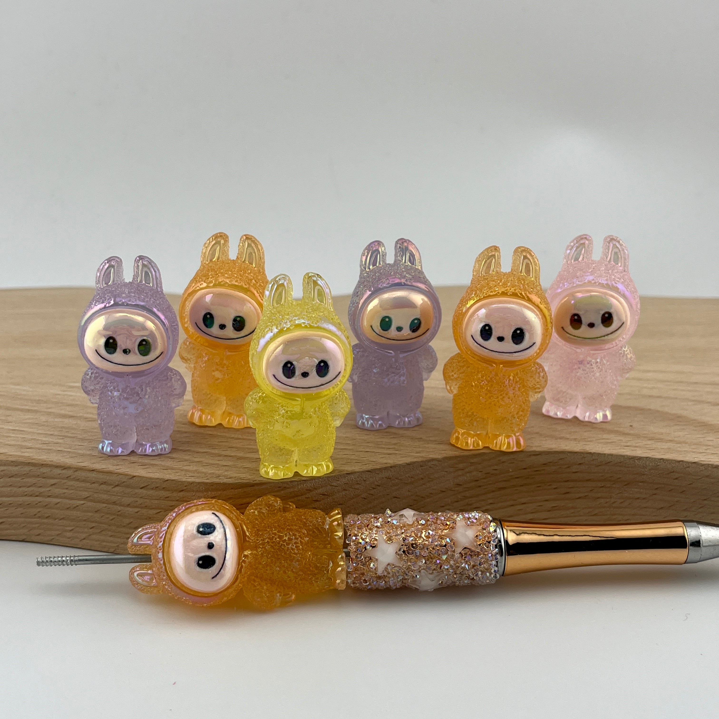 FS2487-3D Glowing Labubu Resin Beads Fit For Beadable Pens