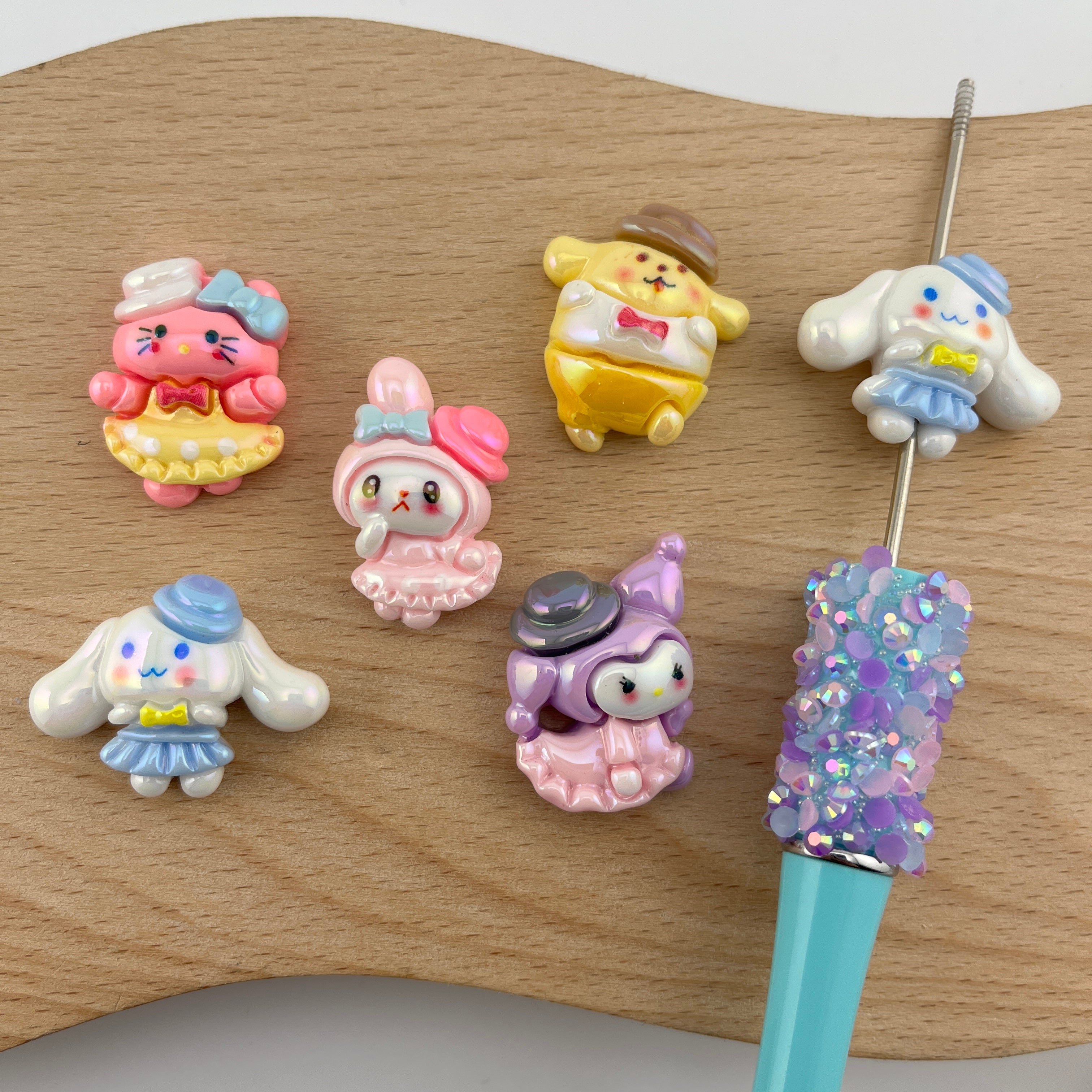 FS2068-Cute Sanrio Resin Beads Fit For Beadable Pens