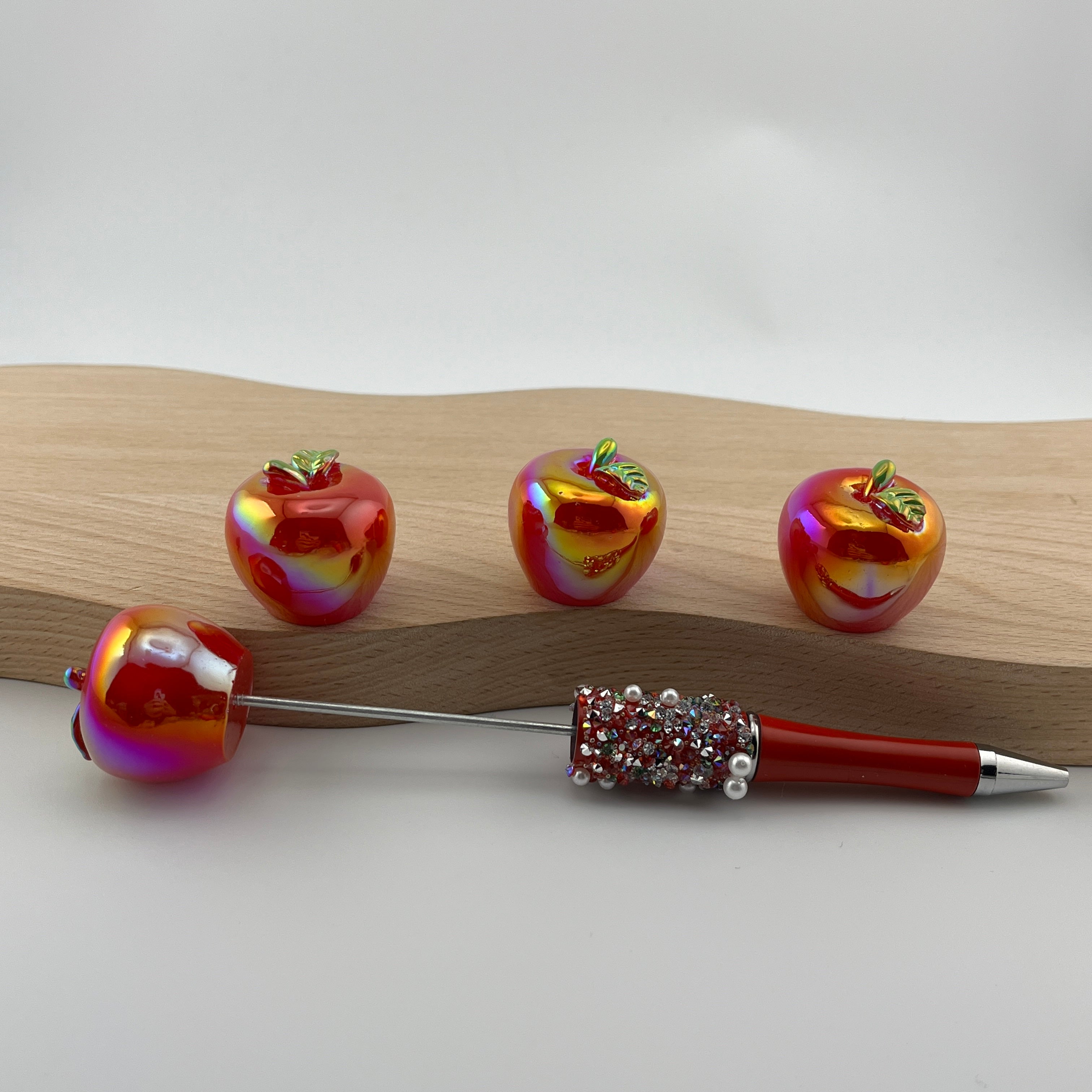 FS2065-Apple Resin Beads Fit For Beadable Pens