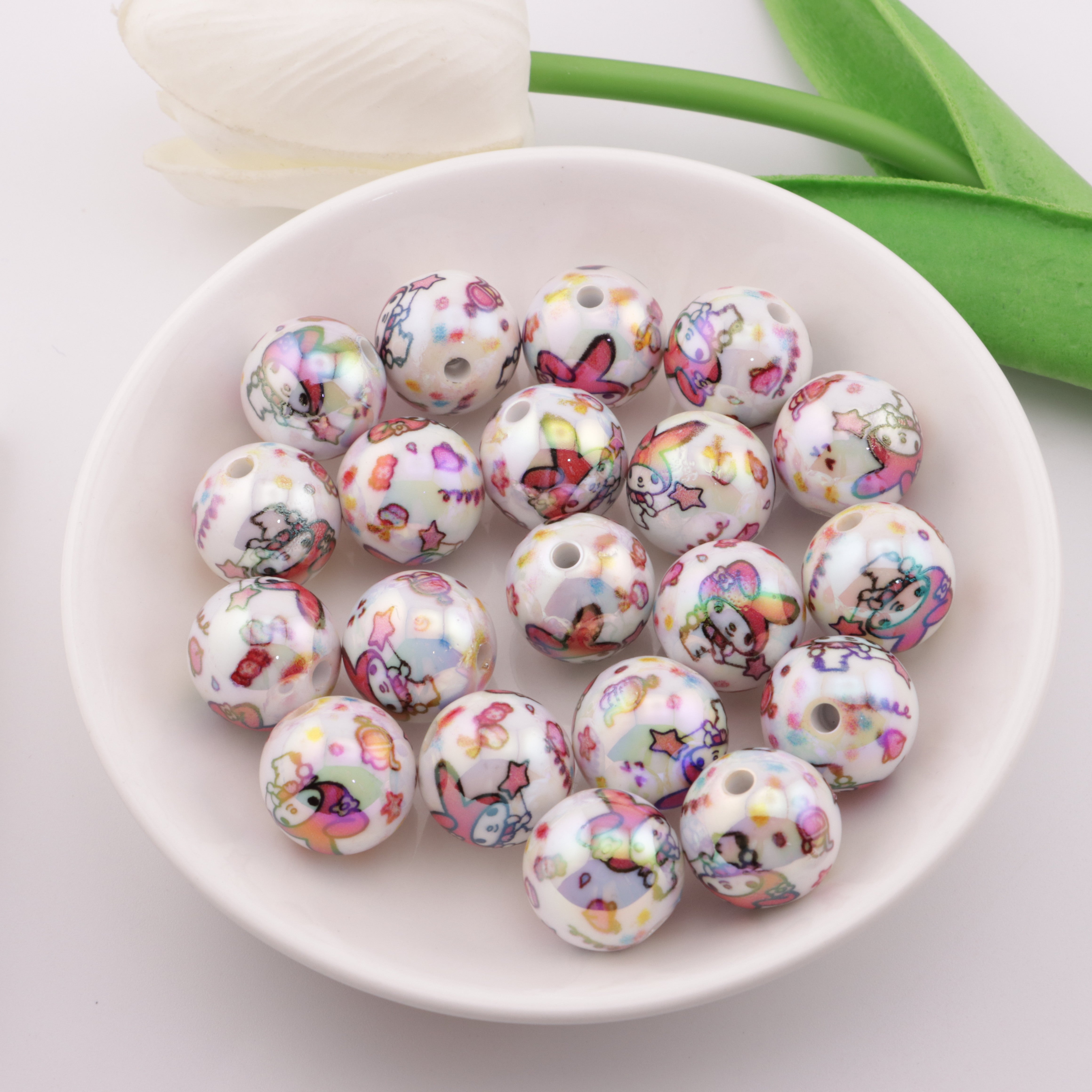 FS0576- 16mm Spider - Man UV Printed Beads