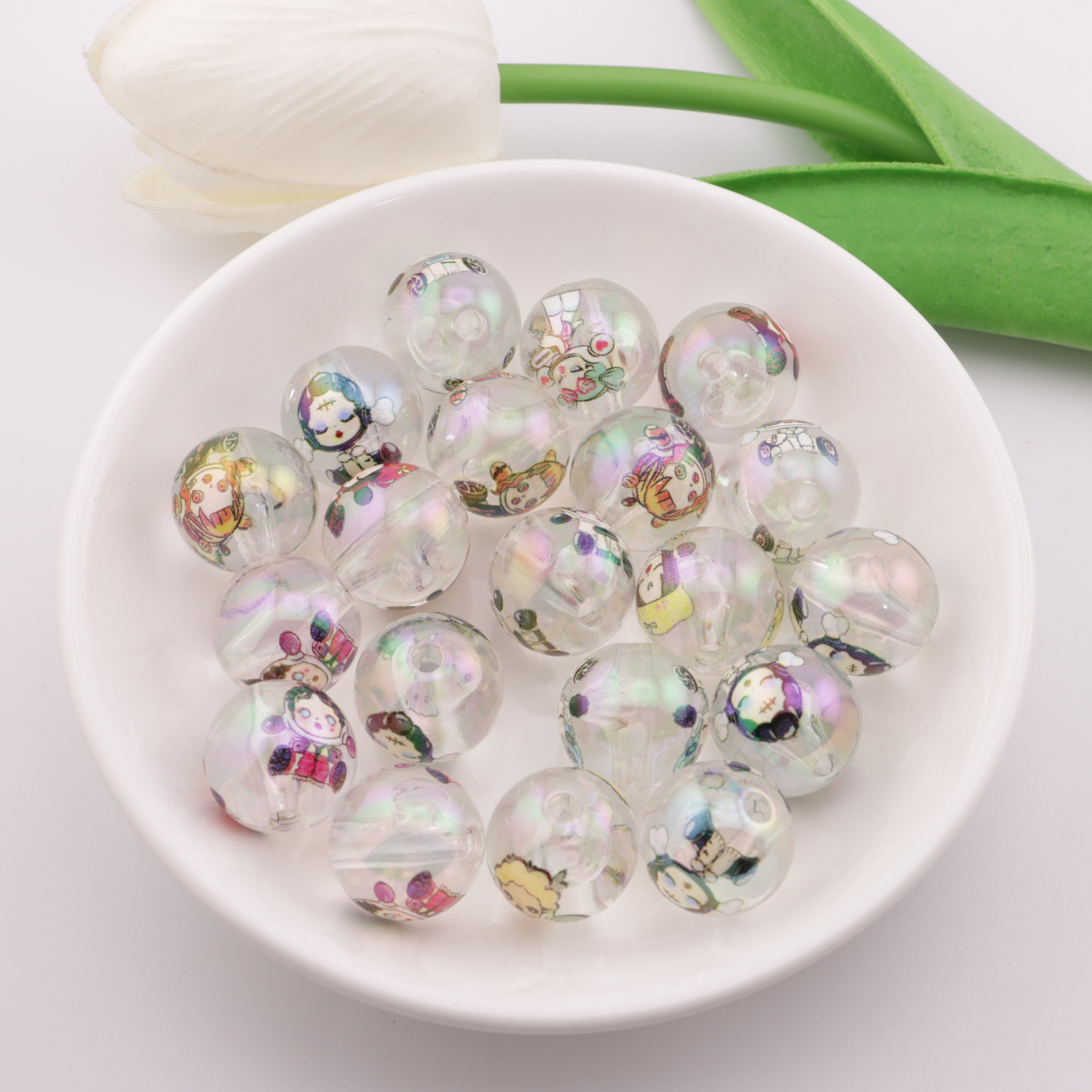 FS4398- 16mm Transparent SP Acrylic Beads