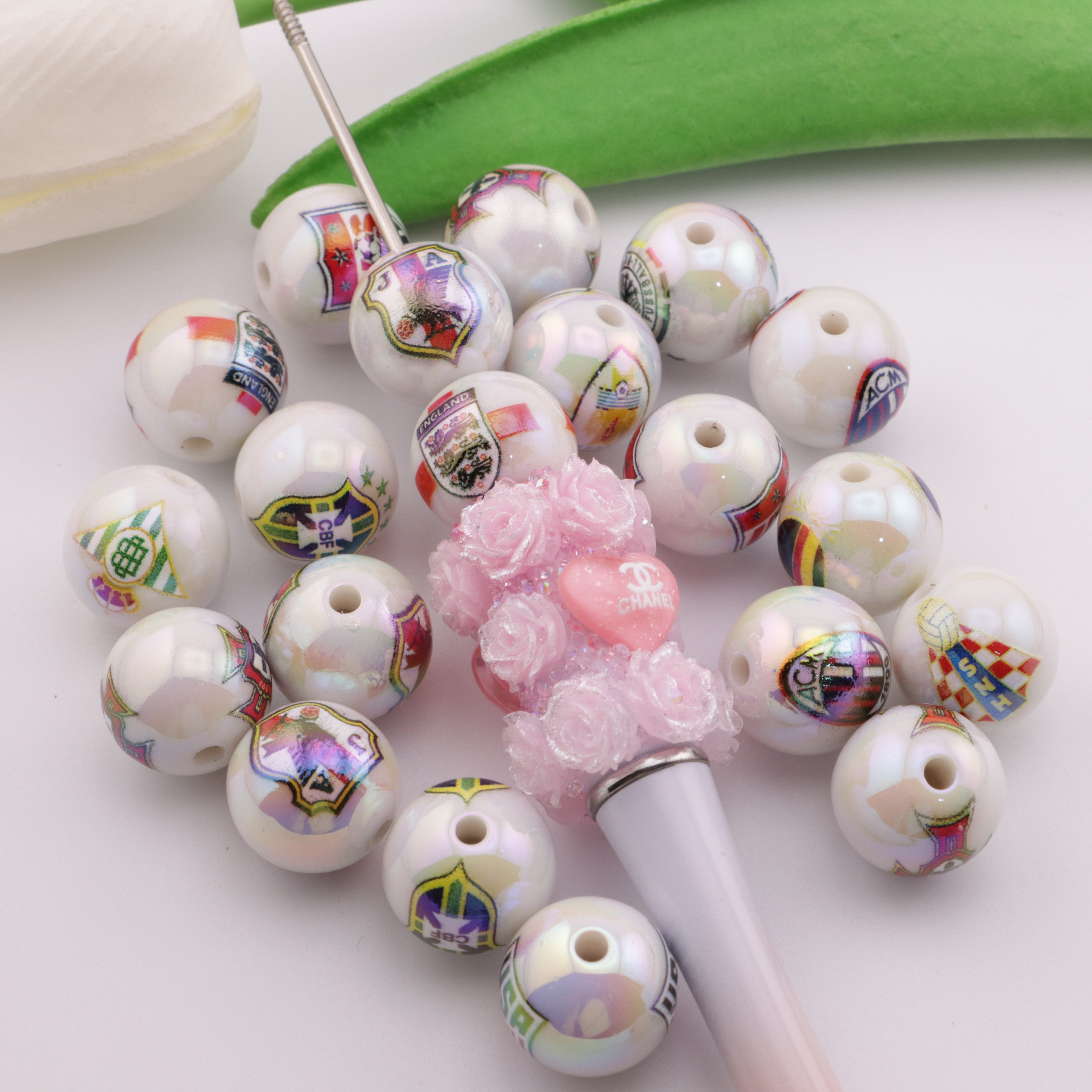 FS2020- 16mm Team Printed Beads