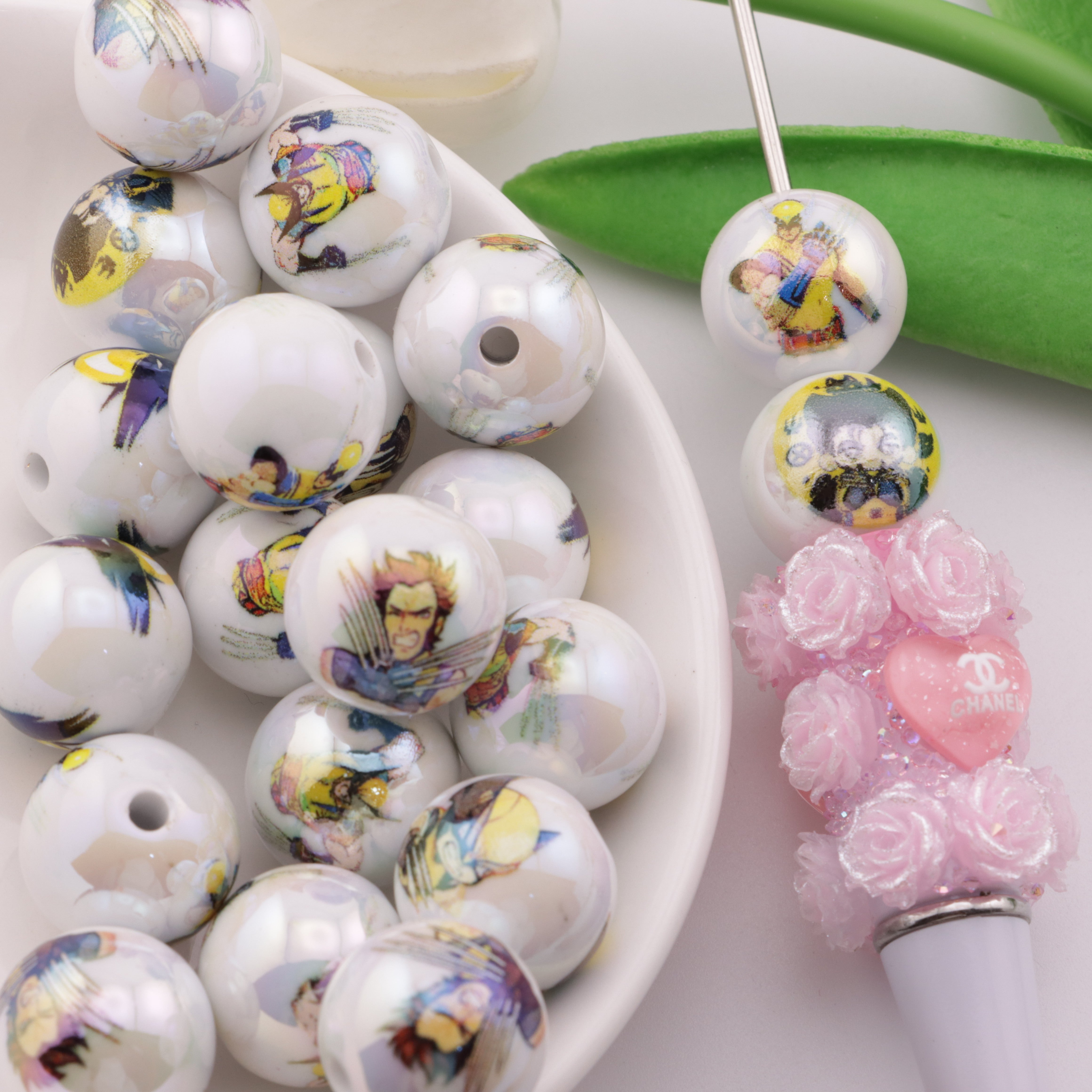 FS2019- 16mm Wolverine Printed Beads