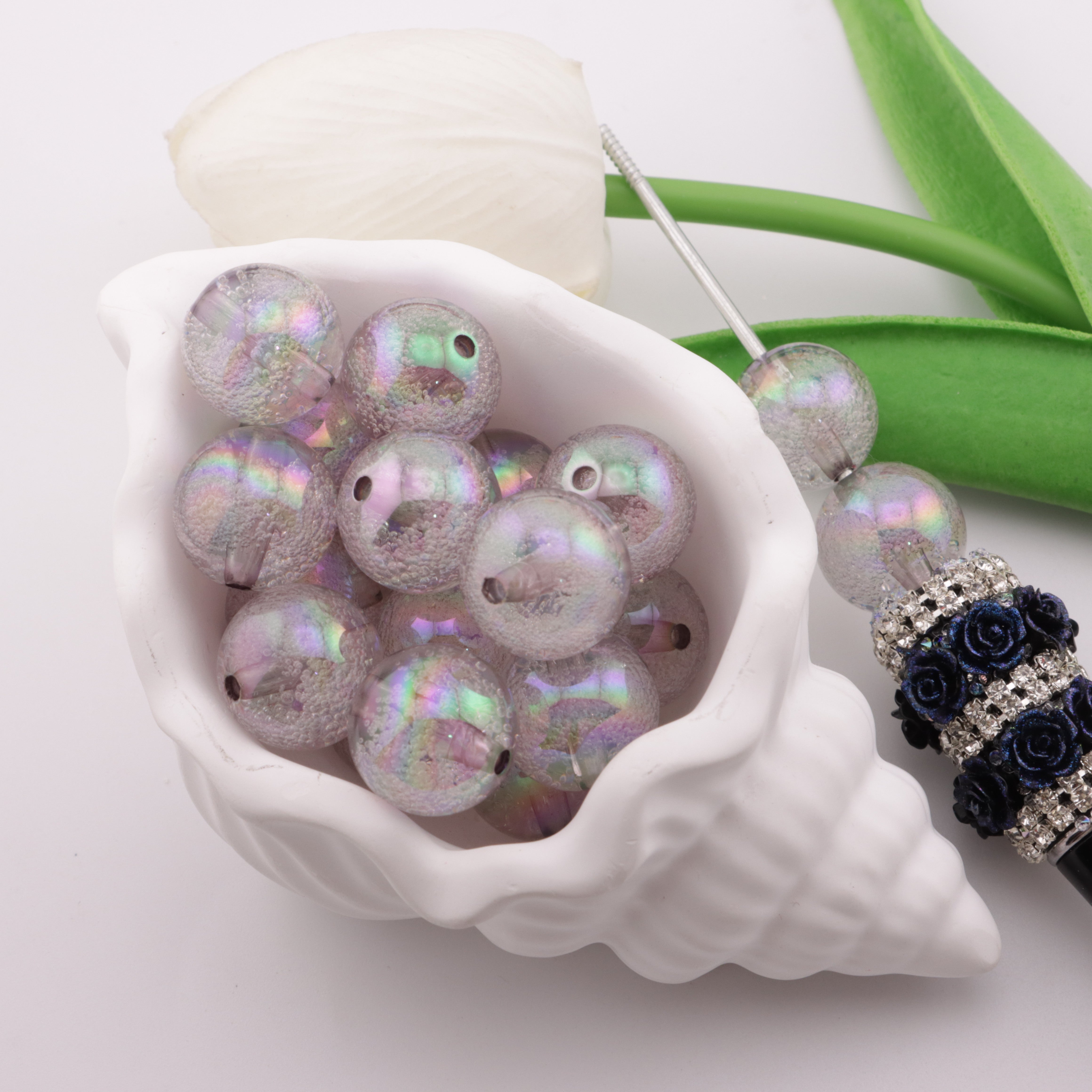 FS3705- 16mm Bubble Acrylic Beads