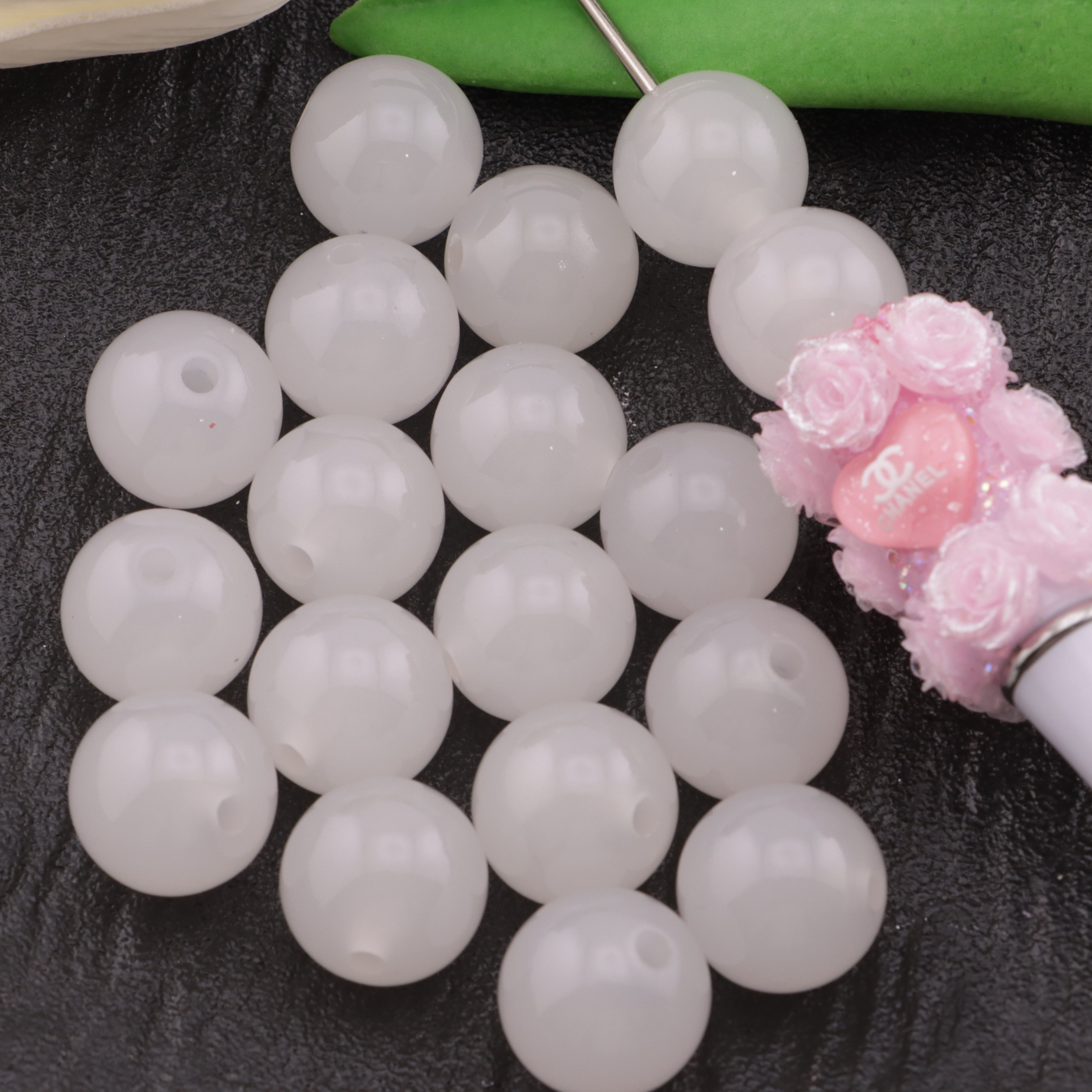 FS4528- 16mm Luminous Color Changing Resin Beads Fit For Pen