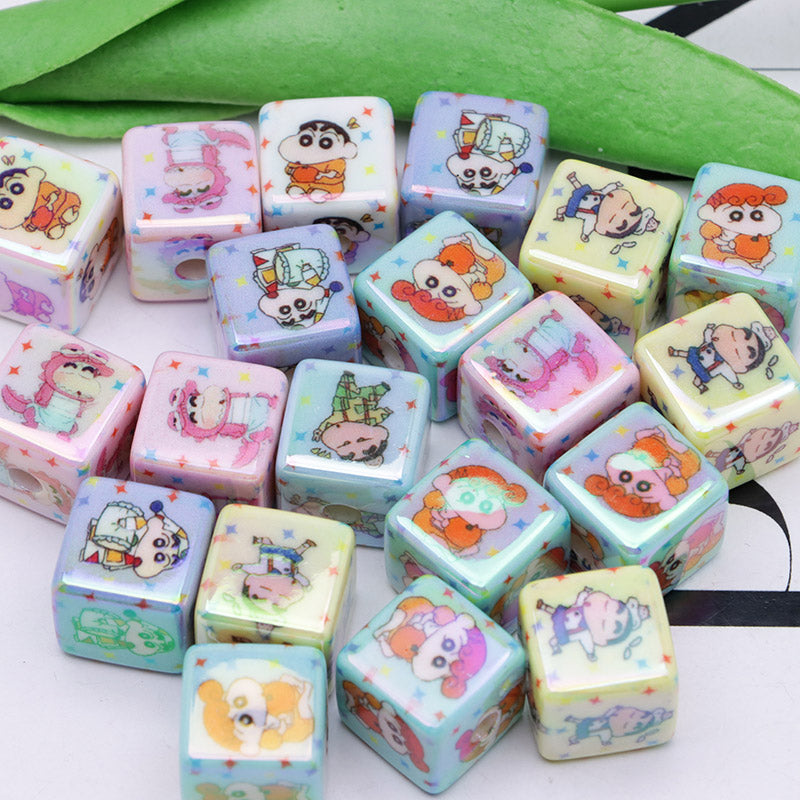 FS4301- 16mm Crayon Shin - Chan Beads Luminous Glow - In - The - Dark