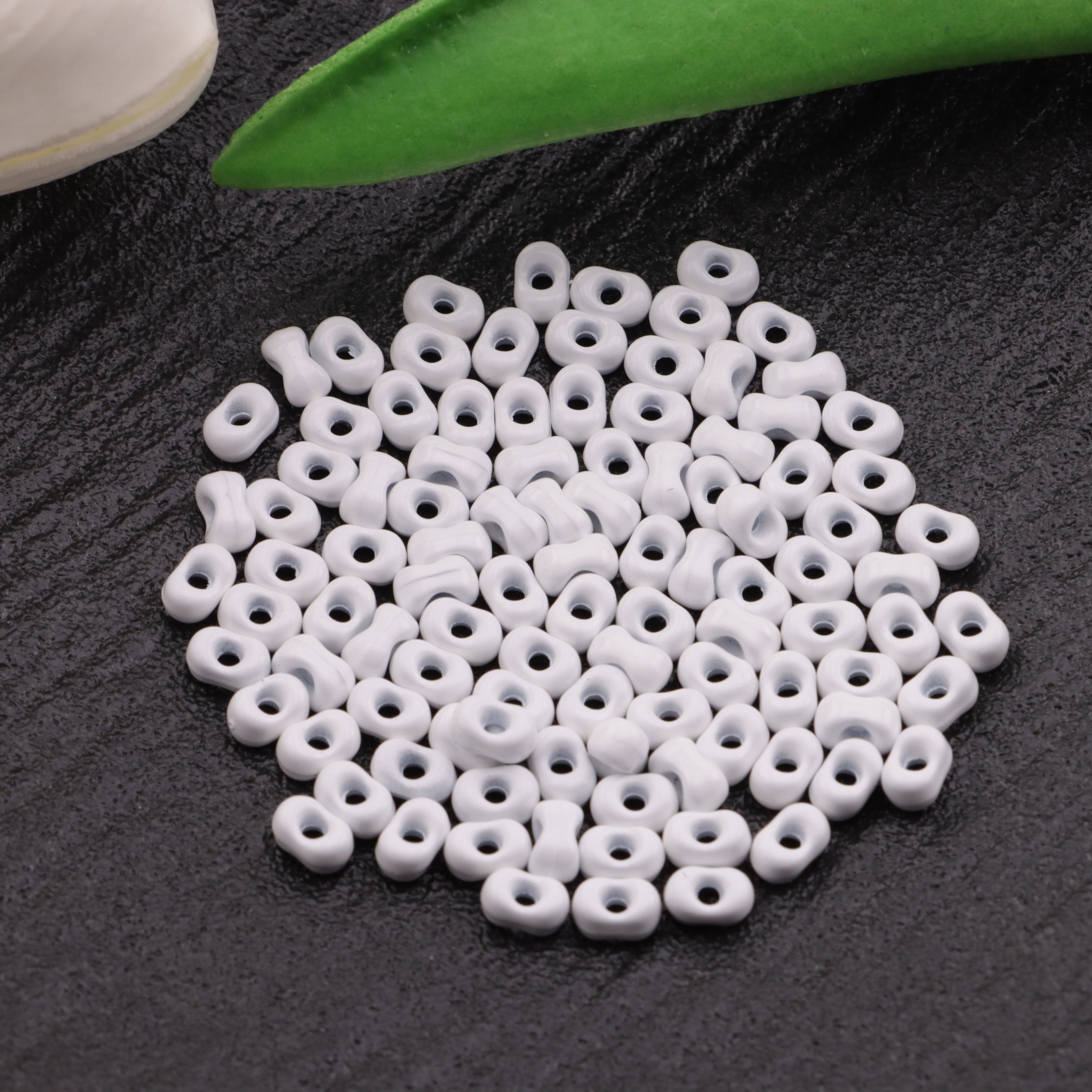 FS3763- 4×6mm Solid-color Metal Peanut Beads