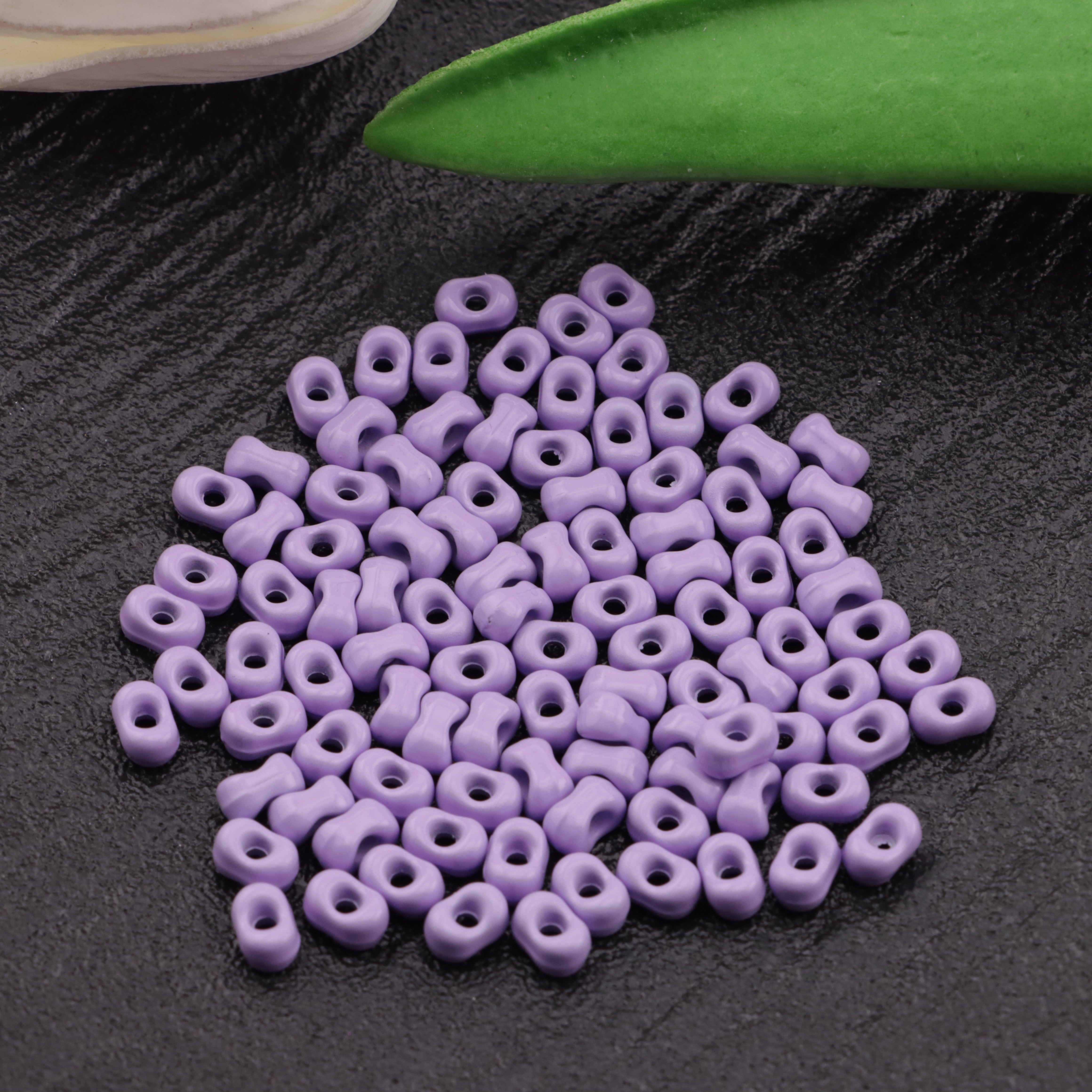 FS3763- 4×6mm Solid-color Metal Peanut Beads