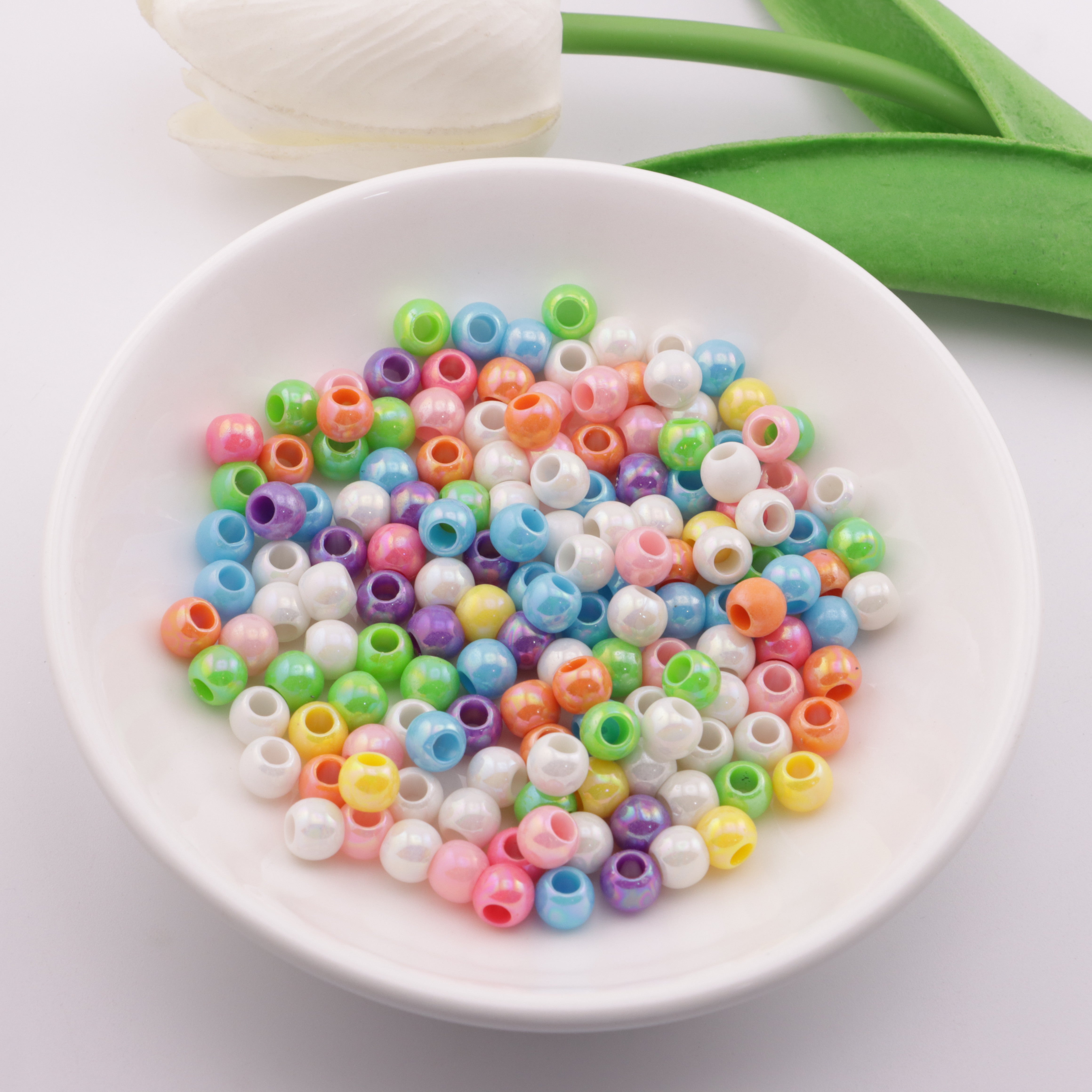FS5672- 5mm AB Color Beads, Plated AB Colorful Beads, Fit For Pen