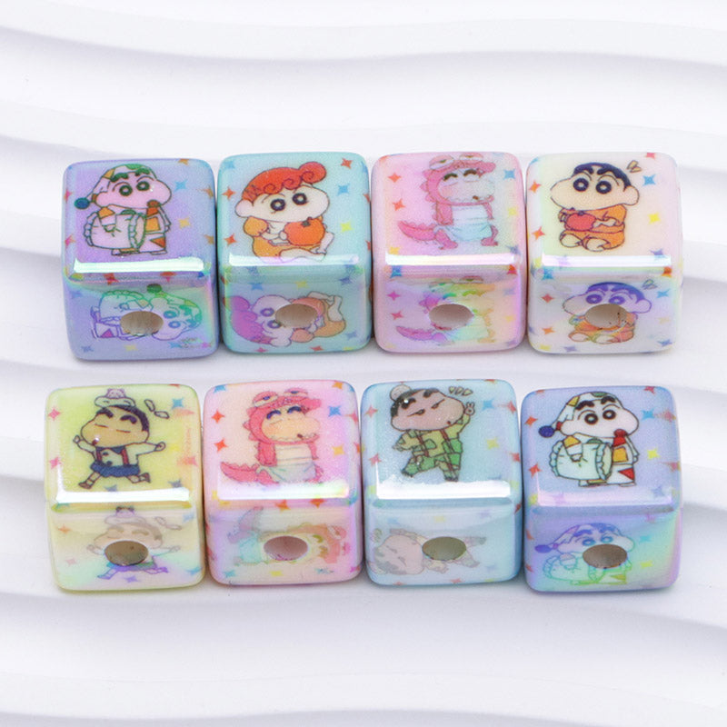 FS4301- 16mm Crayon Shin - Chan Beads Luminous Glow - In - The - Dark