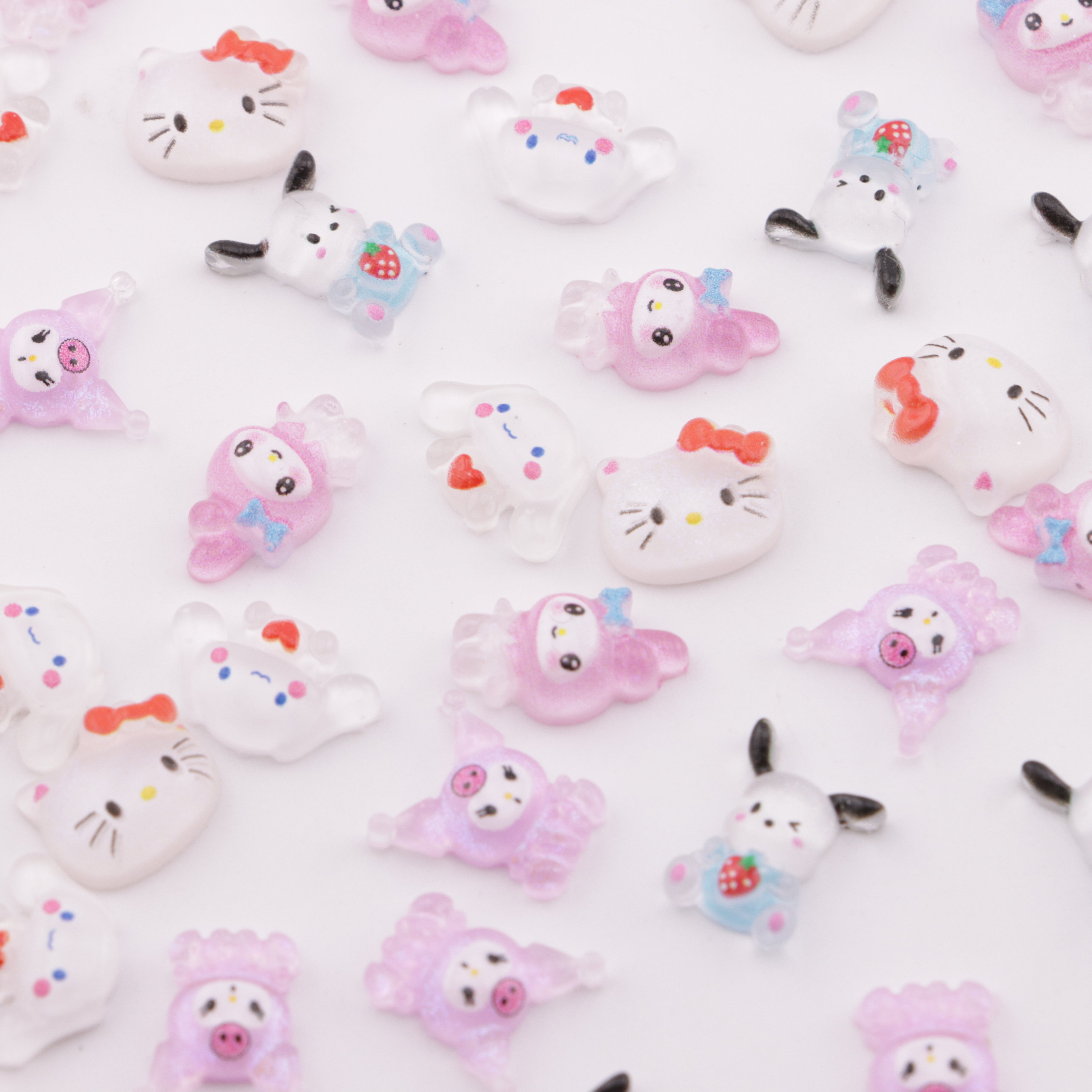 FS0972- Random Mixed Sanrio Resin Nail Charms For Making Fancy Pen Or Fancy Beads Or Nails