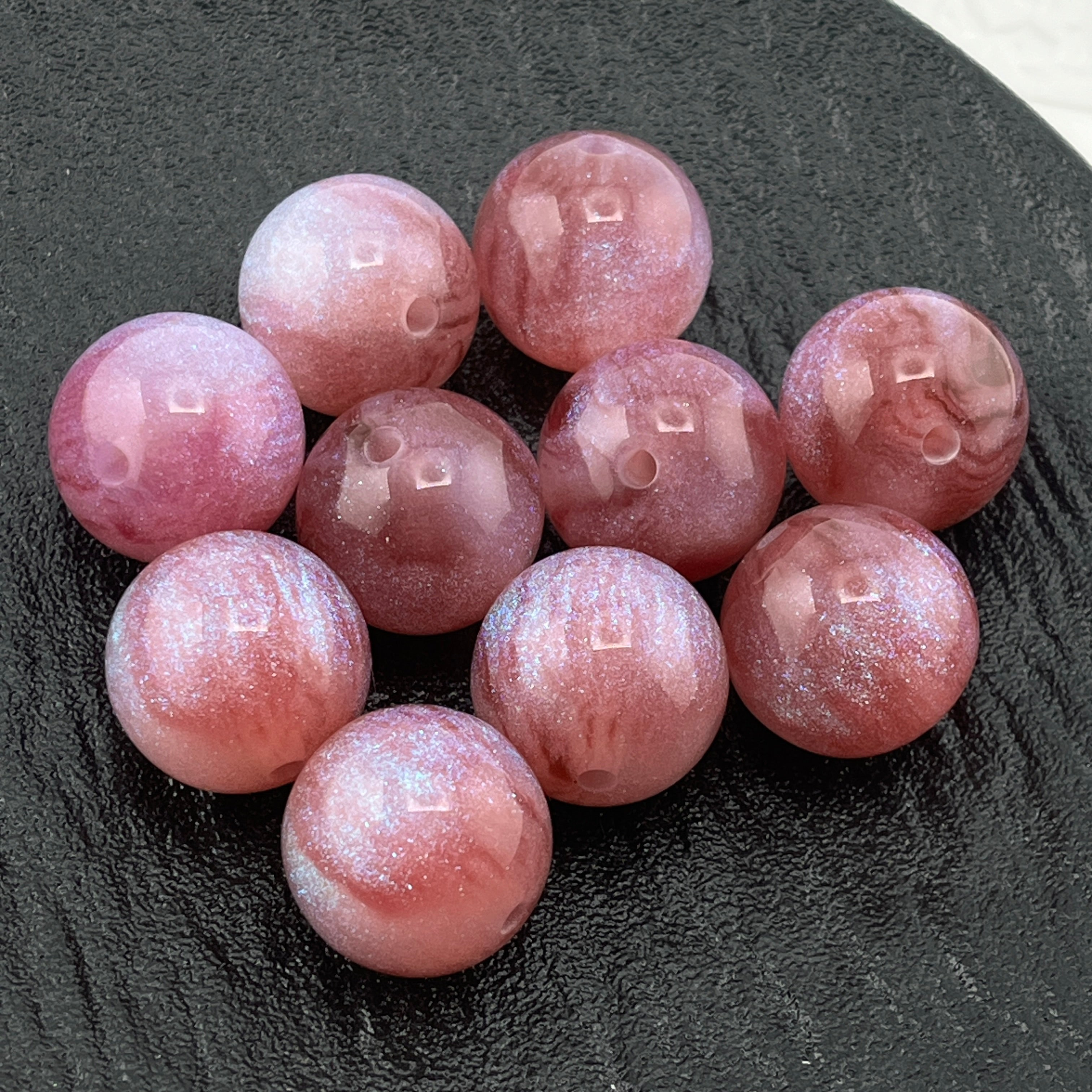 FS0570- 20MM Round Glaxy Resin Beads Fit For Beadable Pens