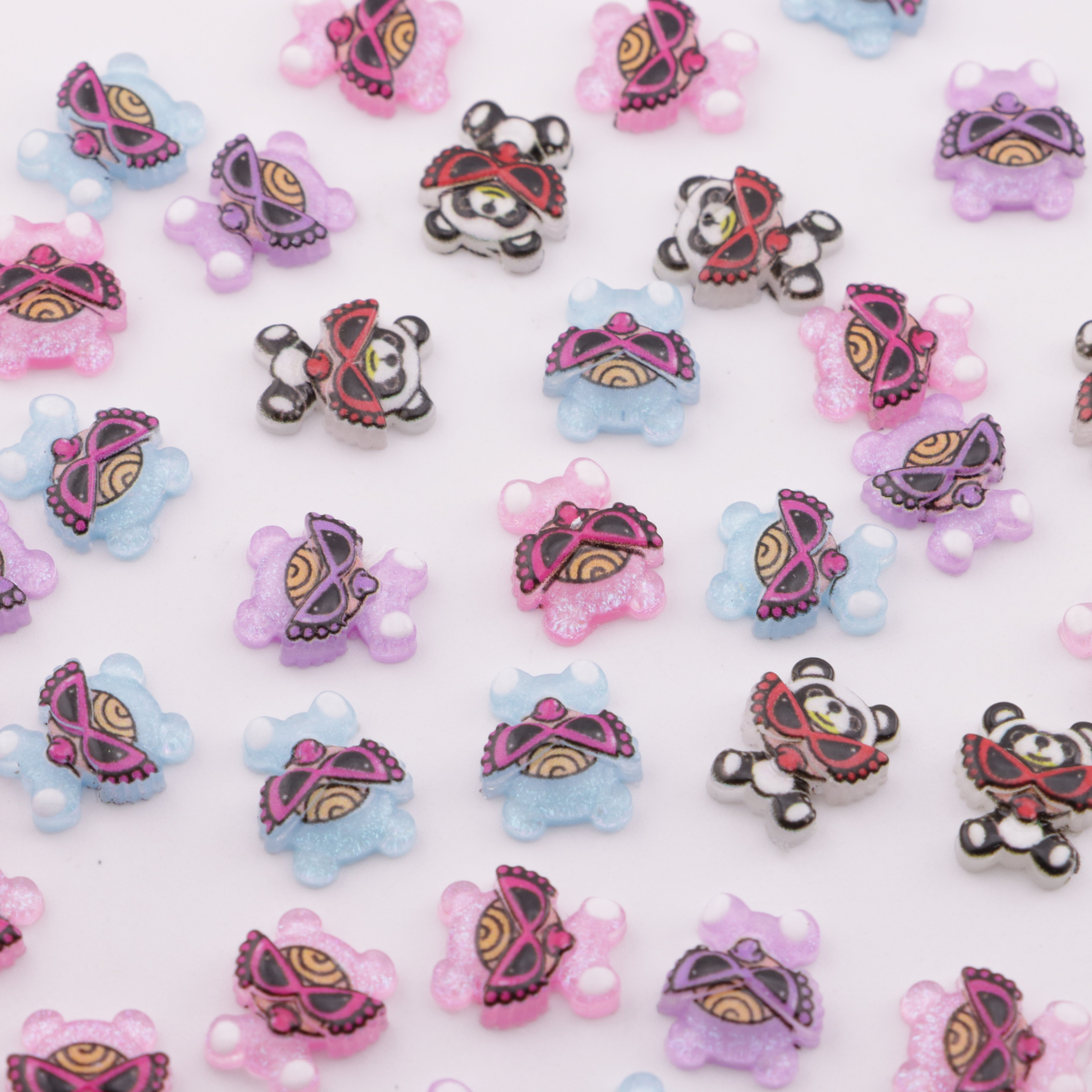 FS5635- 10*11mm Panda Black Super Nipple Patch For Pacifiers