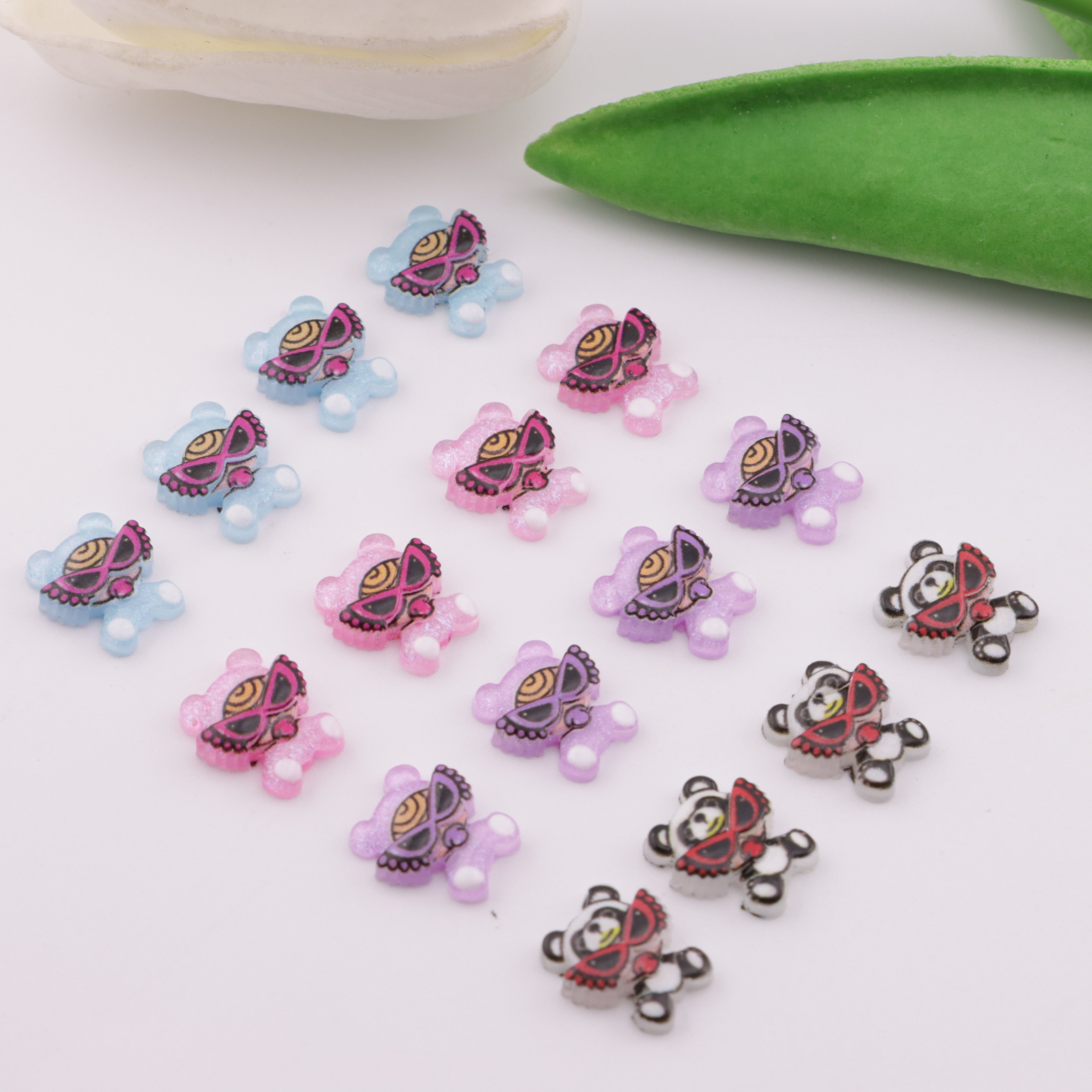 FS5635- 10*11mm Panda Black Super Nipple Patch For Pacifiers