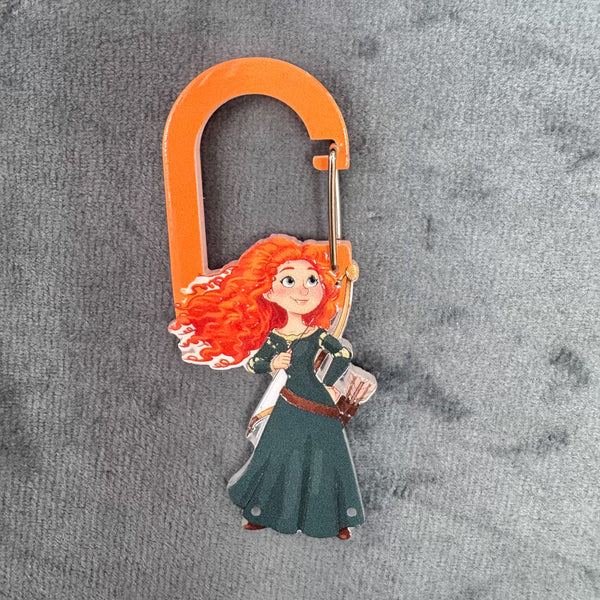 Cute Girl Acrylic Carabiner, Christmas Charm Hook