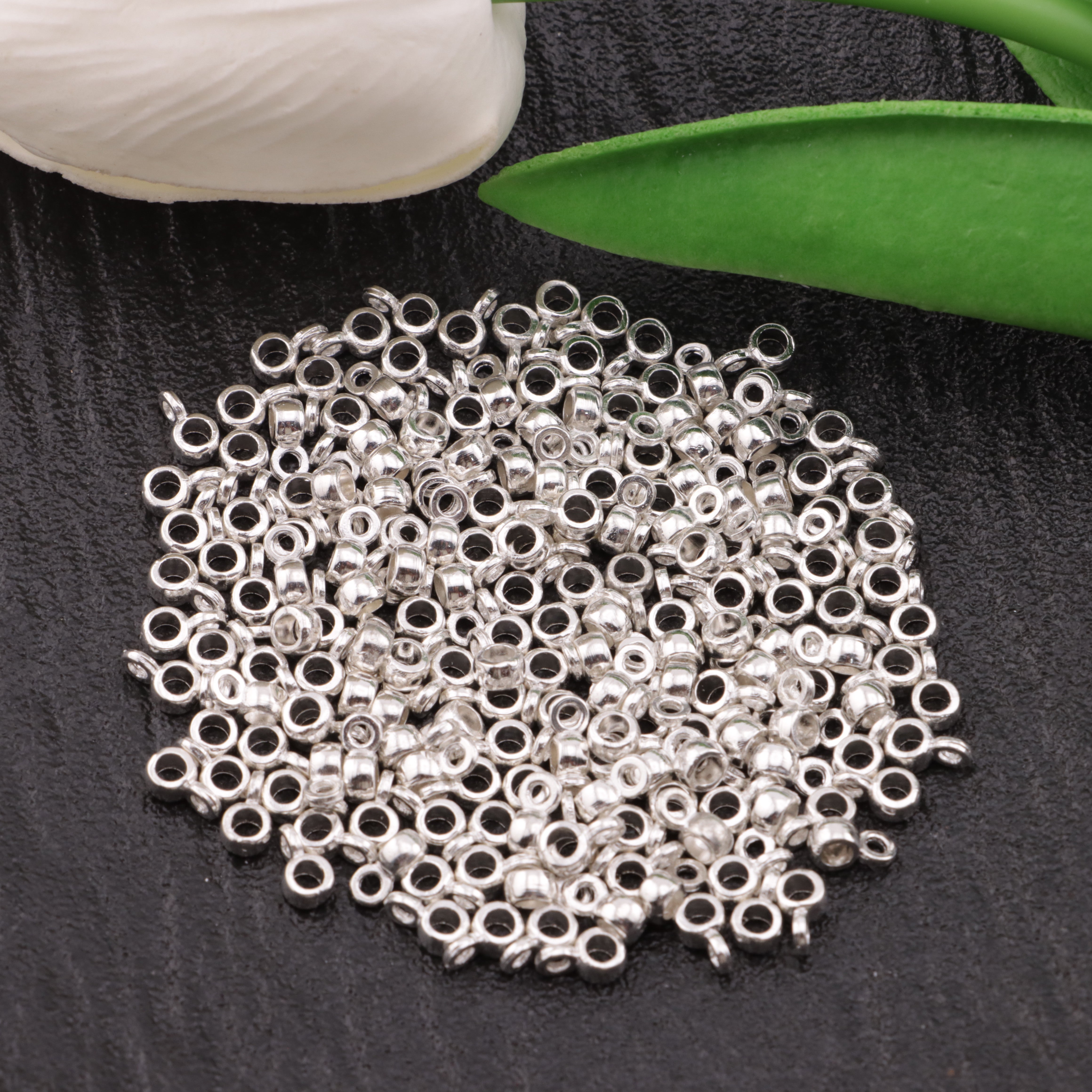 FS5184- Height: 2.4mm, Diameter: 4mm, Spacers With 2.4mm Card Height, 4mm Diameter Beads With Hanging Holes Fit For Pen