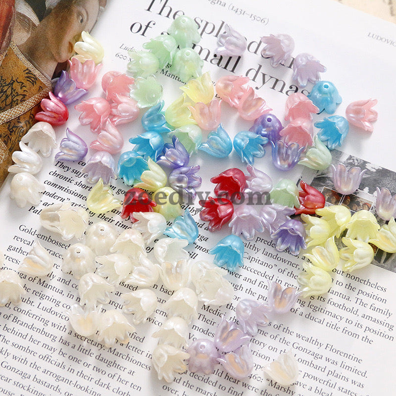 FS0935- Mixed Color Pearl Looking Valley Of Lily Acrylic Beads For Making Car Hangers