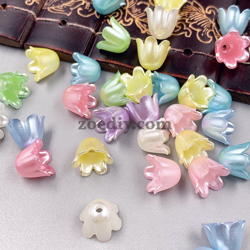 FS0935- Mixed Color Pearl Looking Valley Of Lily Acrylic Beads For Making Car Hangers