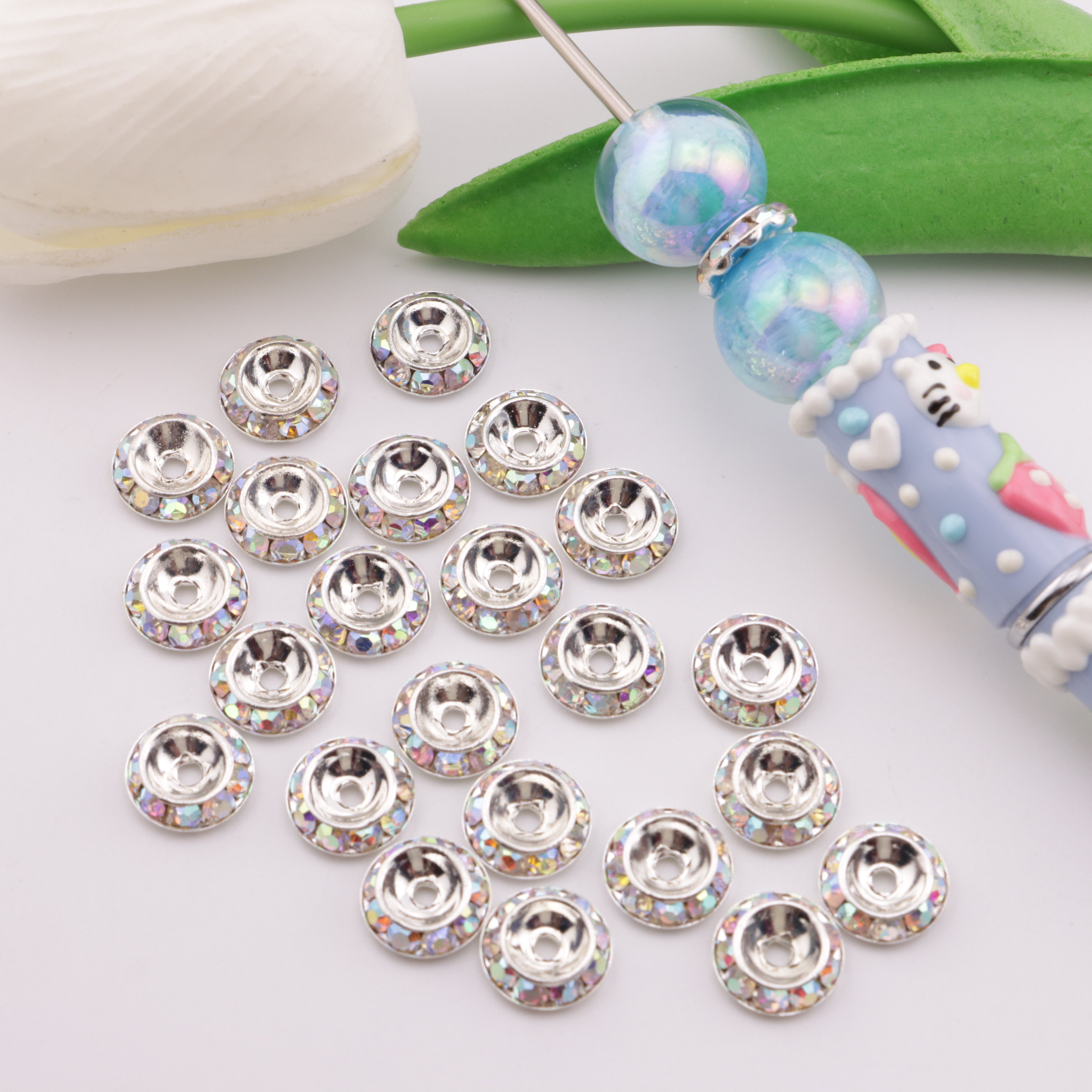 FS3596- 11mm UFO Spacers Flying Saucer Separating Beads