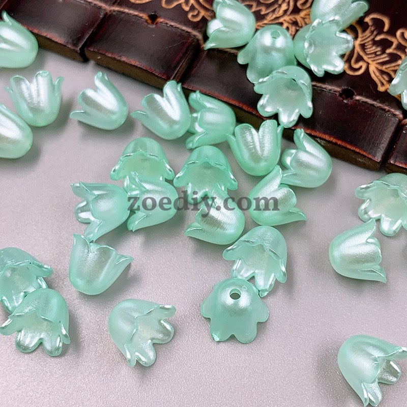 FS0935- Mixed Color Pearl Looking Valley Of Lily Acrylic Beads For Making Car Hangers