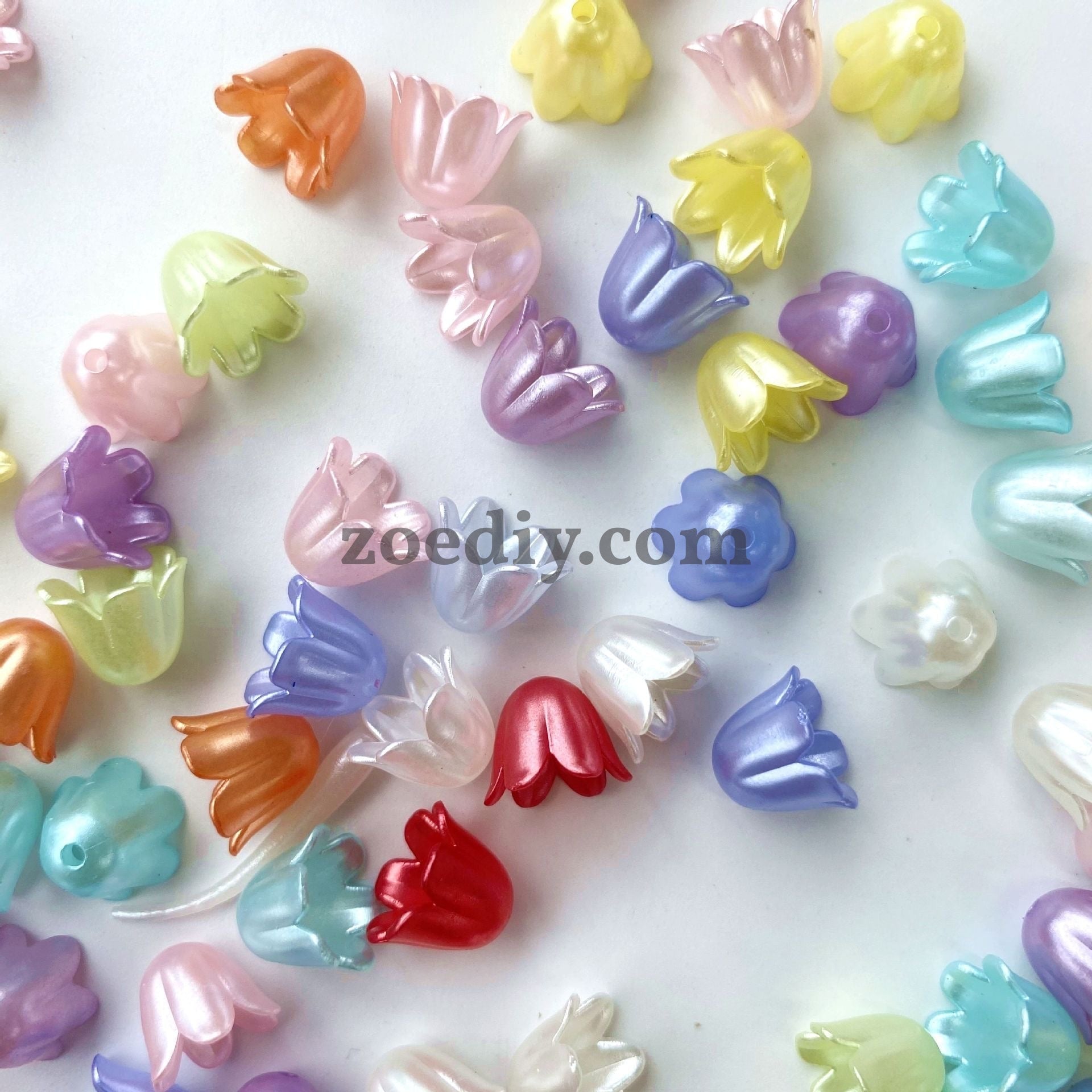 FS0935- Mixed Color Pearl Looking Valley Of Lily Acrylic Beads For Making Car Hangers