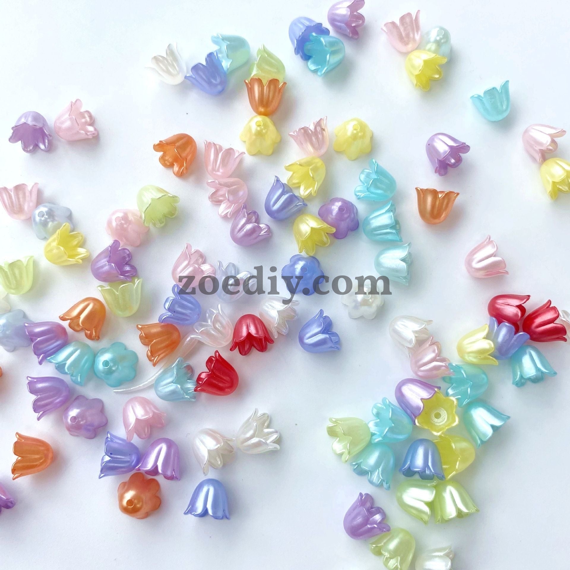 FS0935- Mixed Color Pearl Looking Valley Of Lily Acrylic Beads For Making Car Hangers