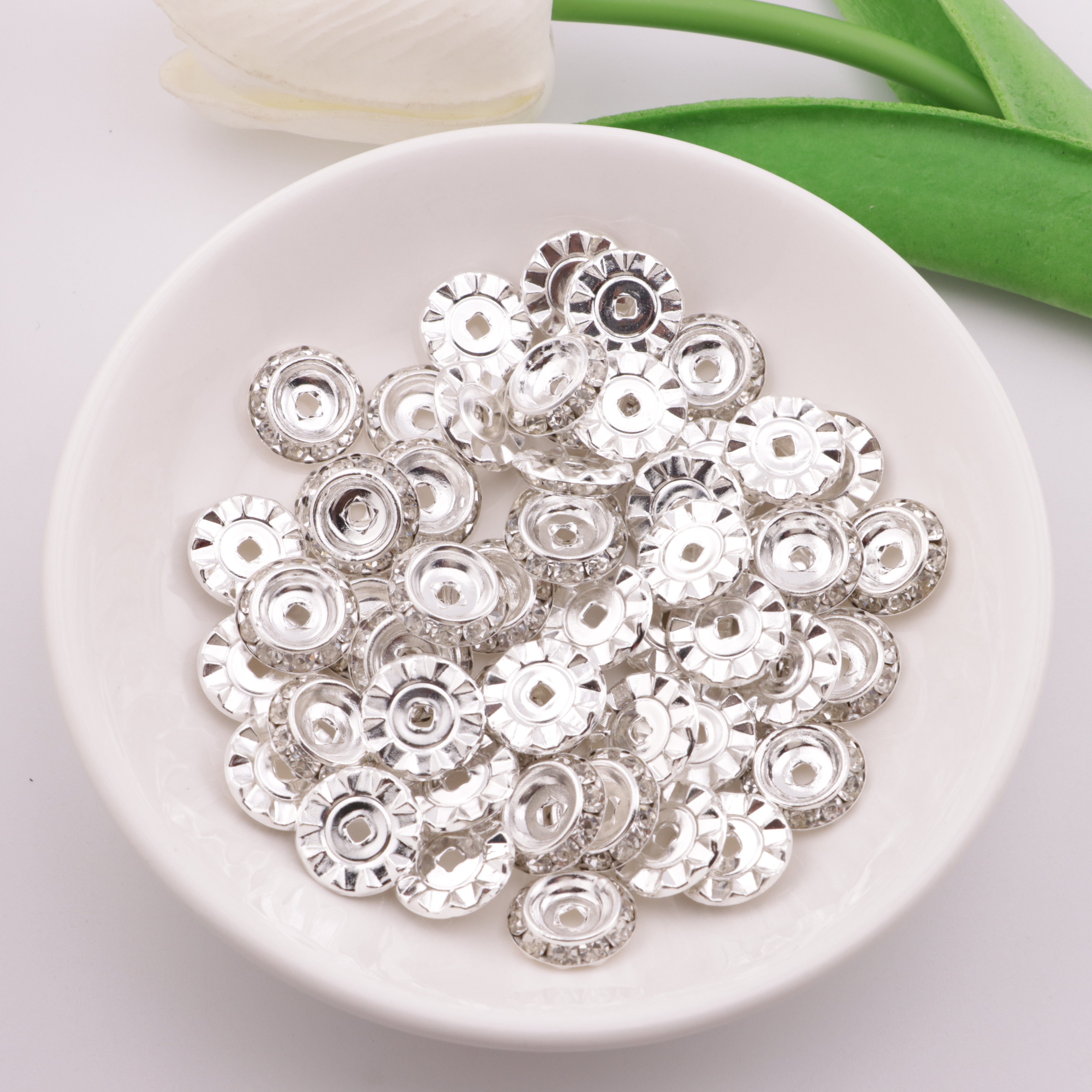 FS3597- 13mm UFO Spacers Flying Saucer Separator Beads