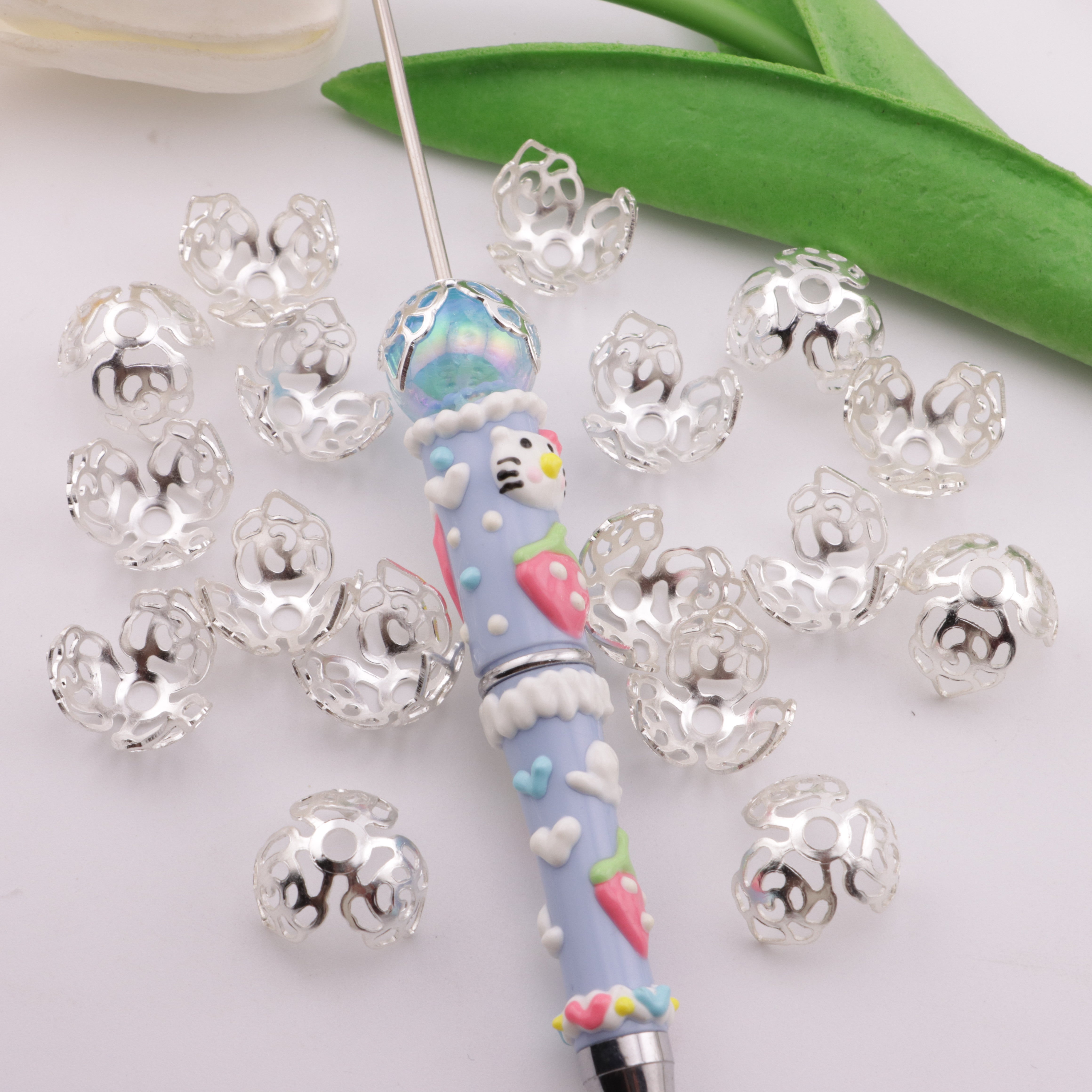 FS4578- Spacers Fit For 16mm Beads Three - Petal Flower Holder