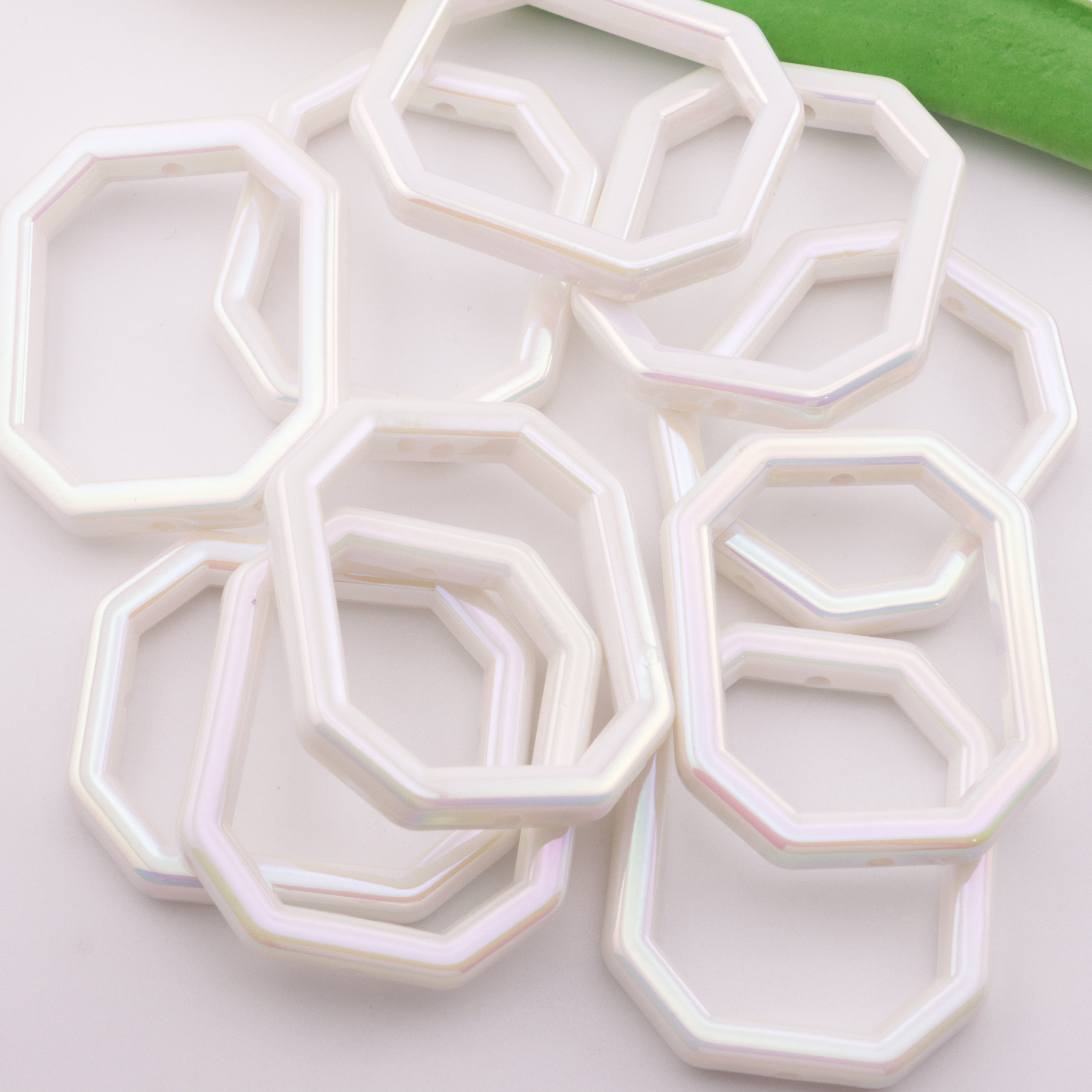 FS0845- 50*41Mm Octagonal Frame Beads Fit For Pen