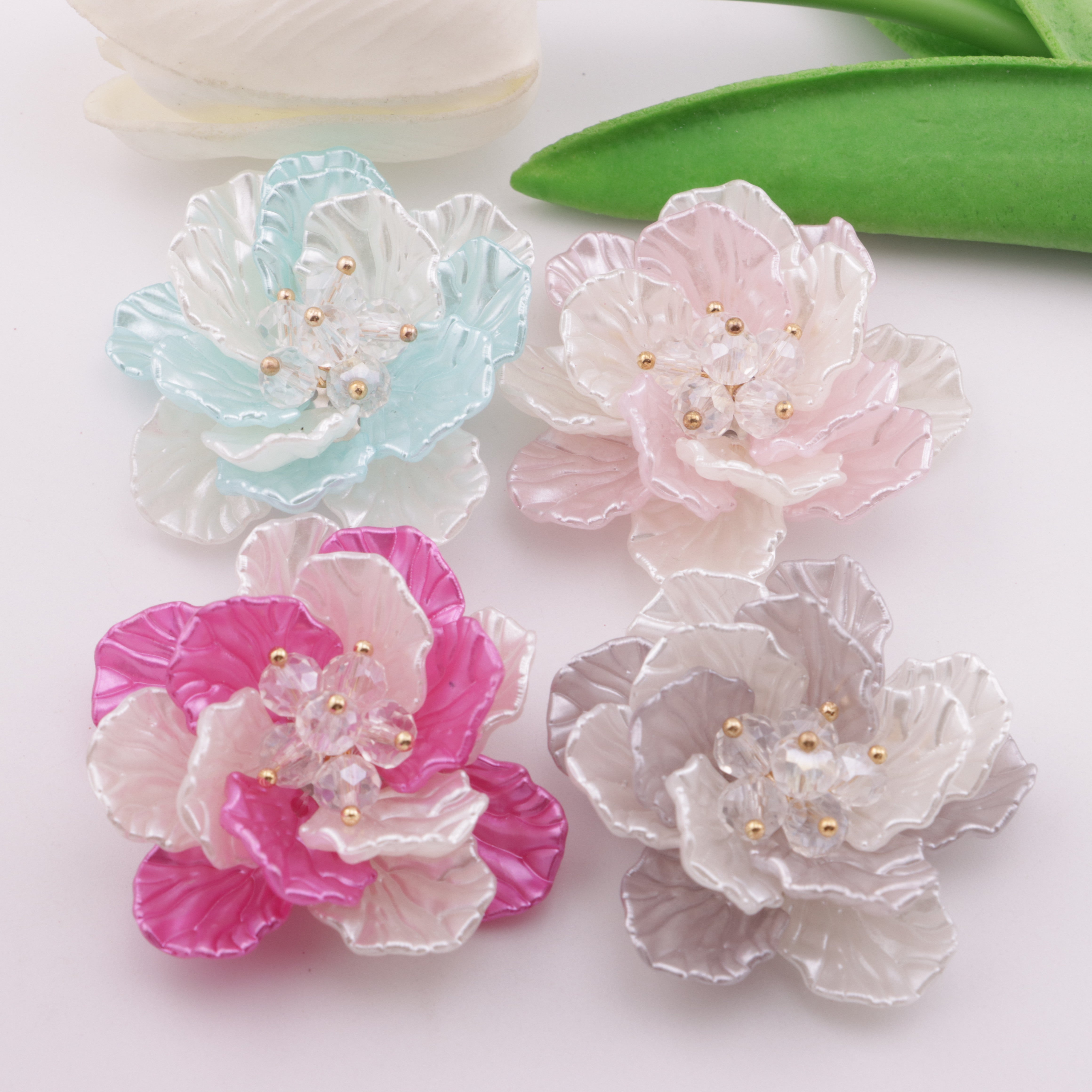 FS1004- 47mm Pearl Camellia Flower