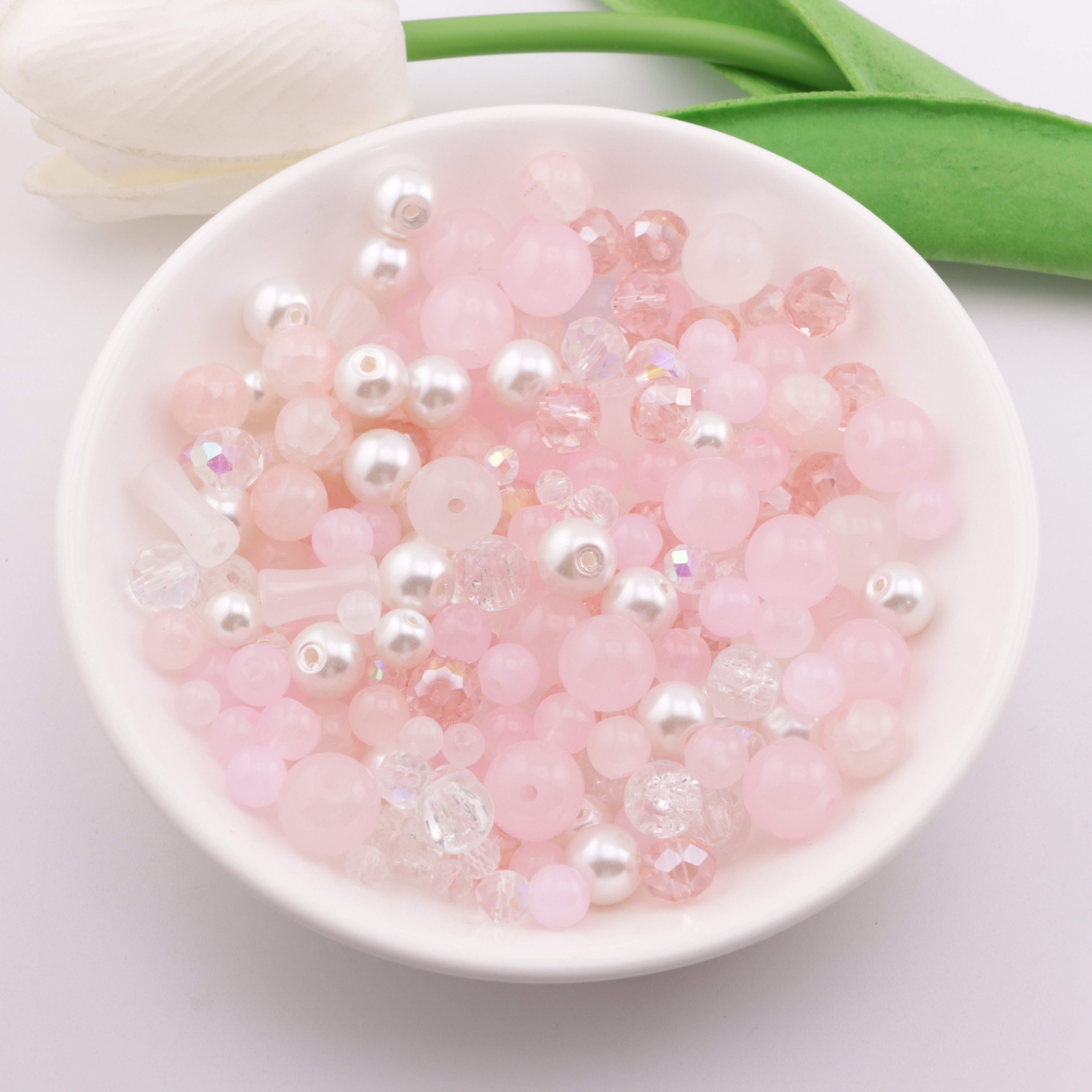 FS3833- Pink Series Mixed Style Glass Beads
