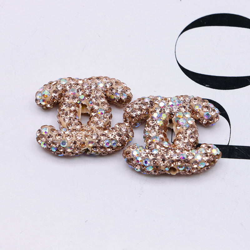 FS4938- 22×26Mm Cc Ceramic Clay Drill Beads Can Pass Through A Pen Zoe's DIY Shop