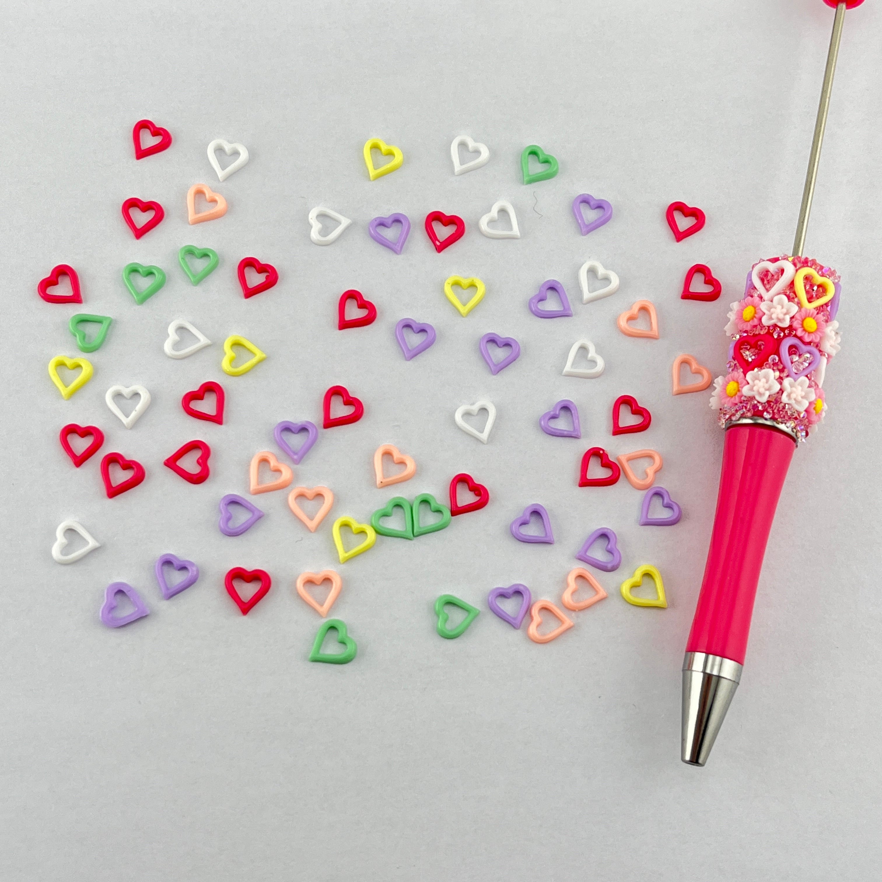 FS1053- 8MM Mixed Color Love Circle Resin  Nail Charms For Making Fancy Bead Or Fancy Pen