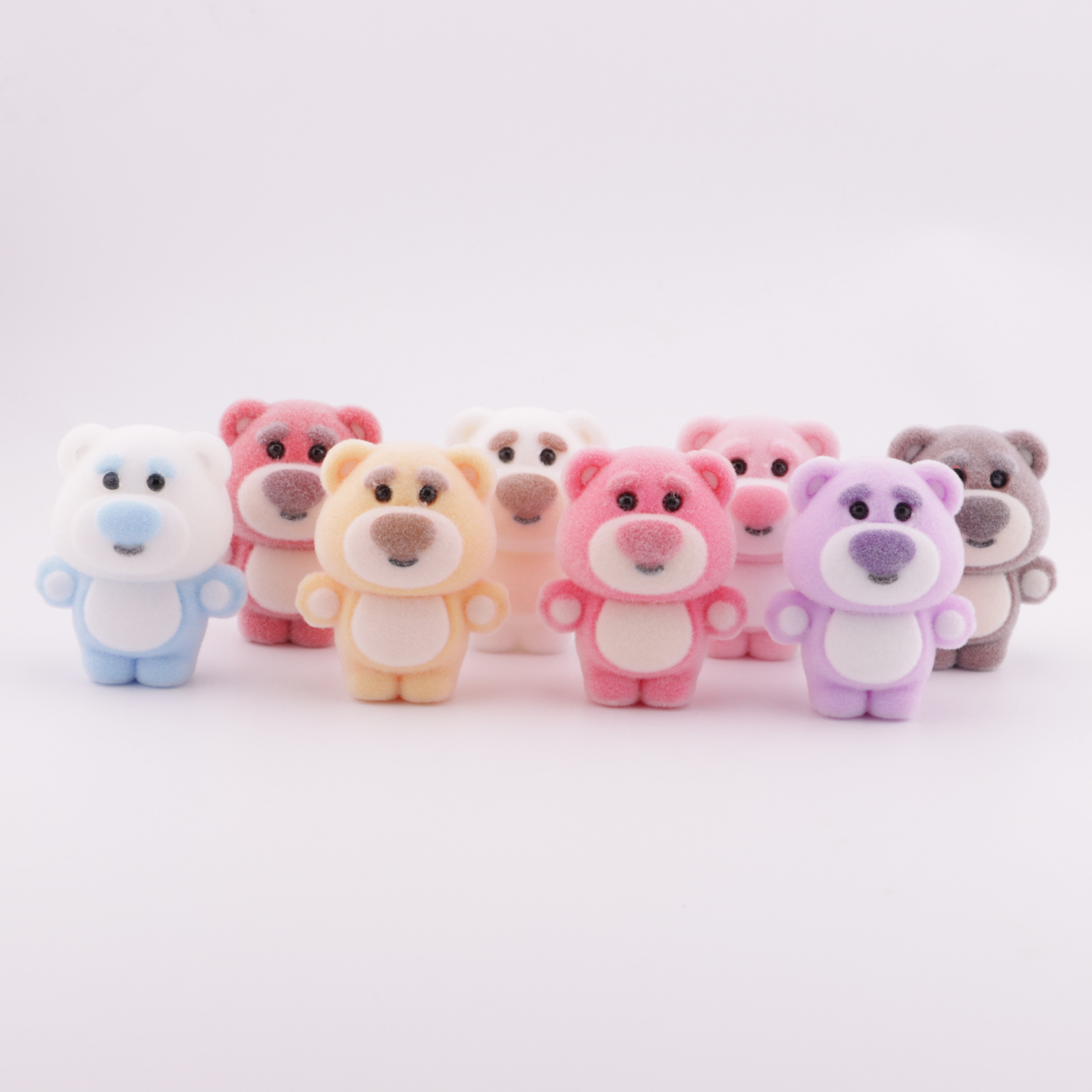 FS5582- 3.3×4 Cm Flocked Strawberry Bear Ornament