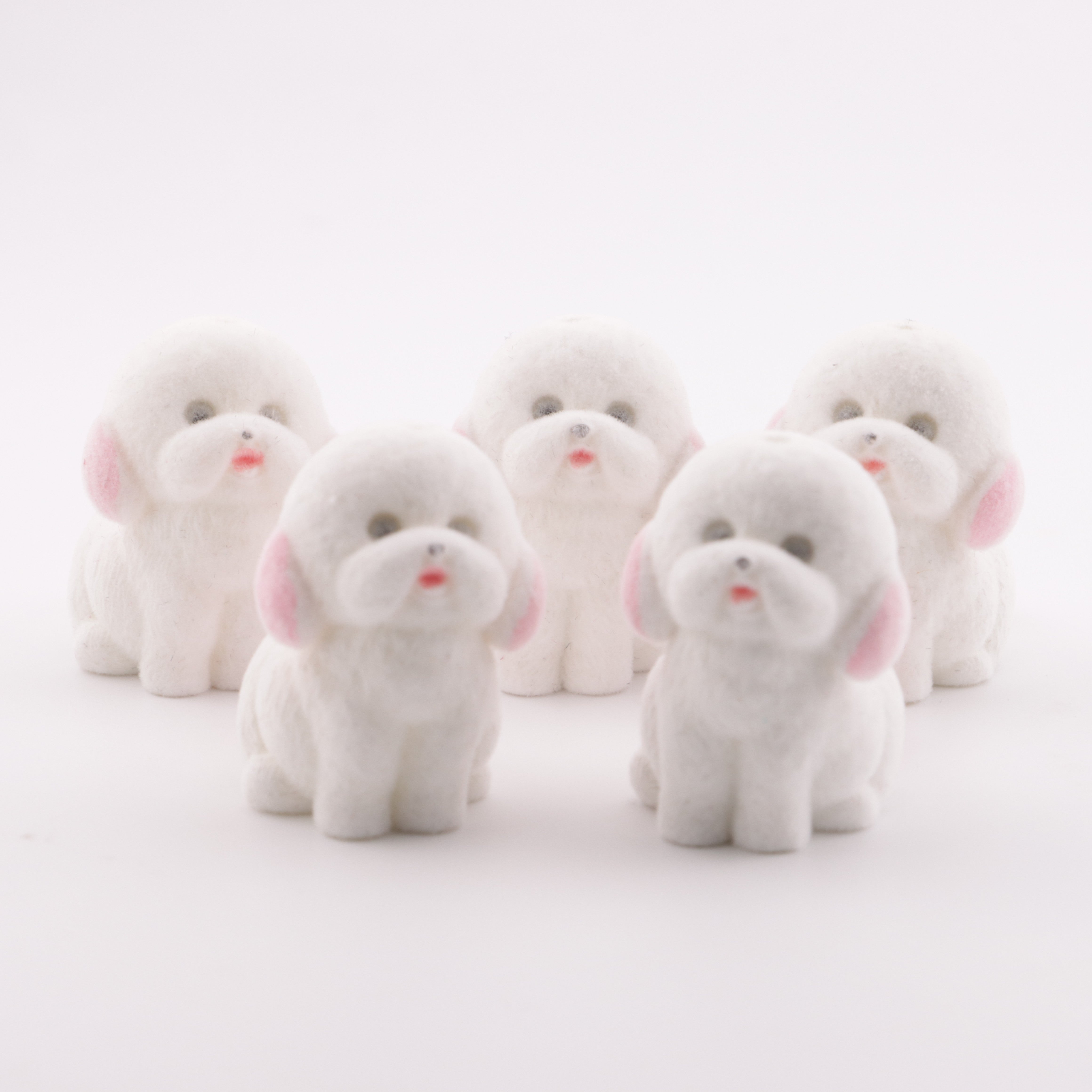 FS5462- Flocked Dog Resin Beads
