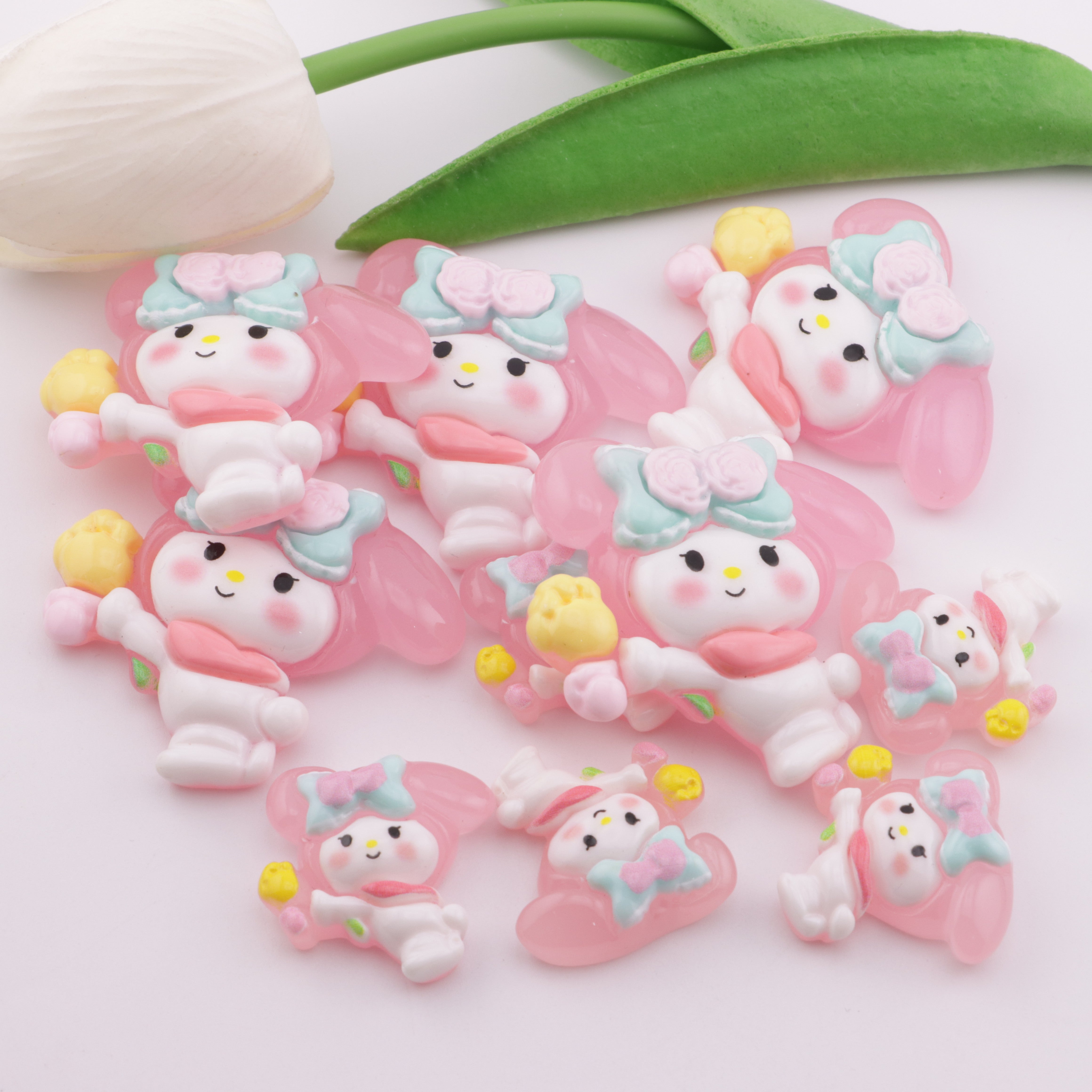 FS3654- Ten Glow-In-The-Dark My Melody Stickers (5 Large And 5 Small)