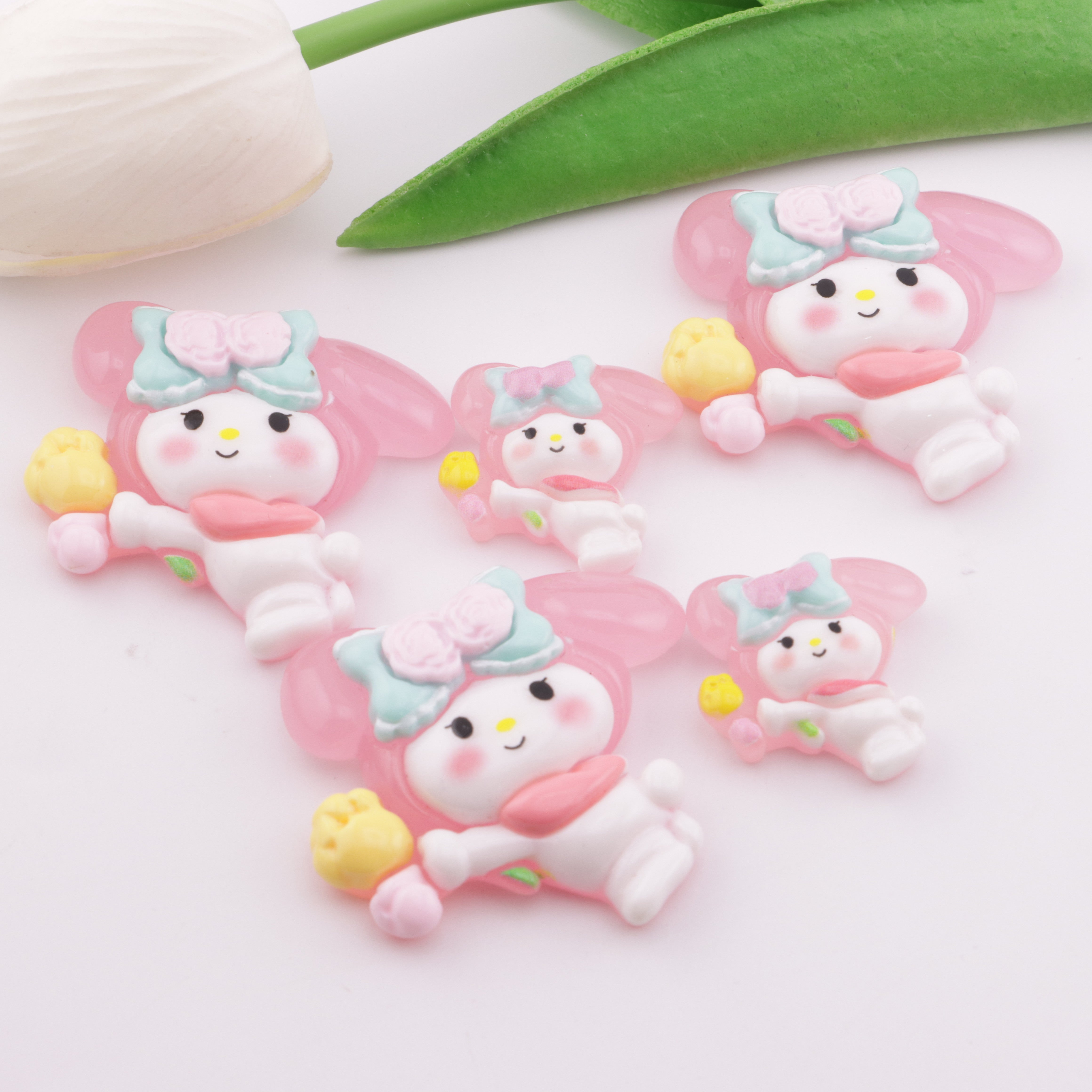 FS3654- Ten Glow-In-The-Dark My Melody Stickers (5 Large And 5 Small)