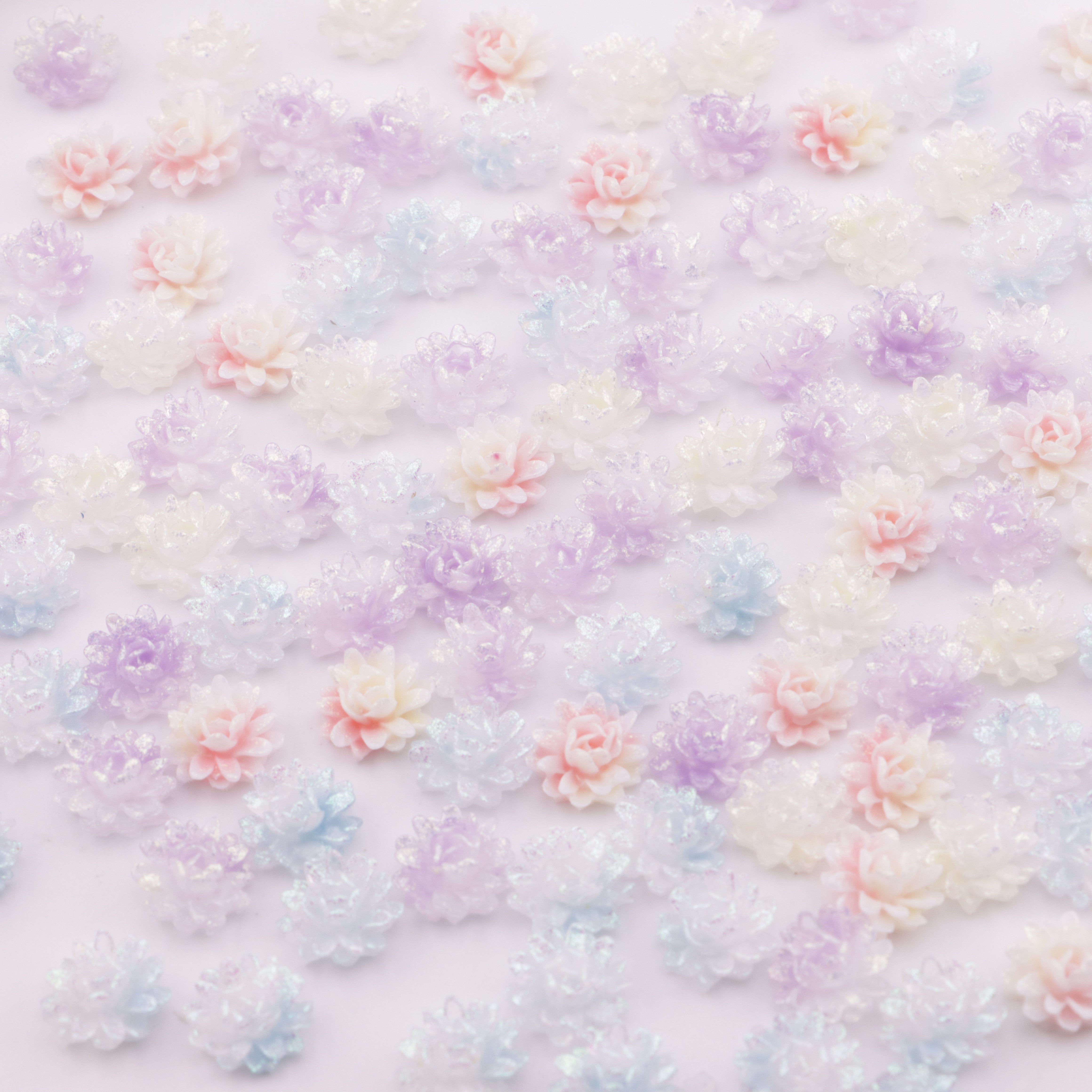 FS5627- 10mm Soft Flower Charms Soft Flower Patches Luminous