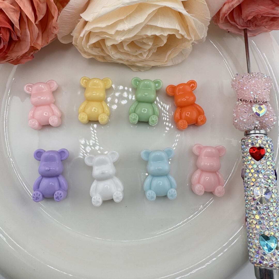 FS10949-About 18×26mm Mixed Color Bear Based Beads