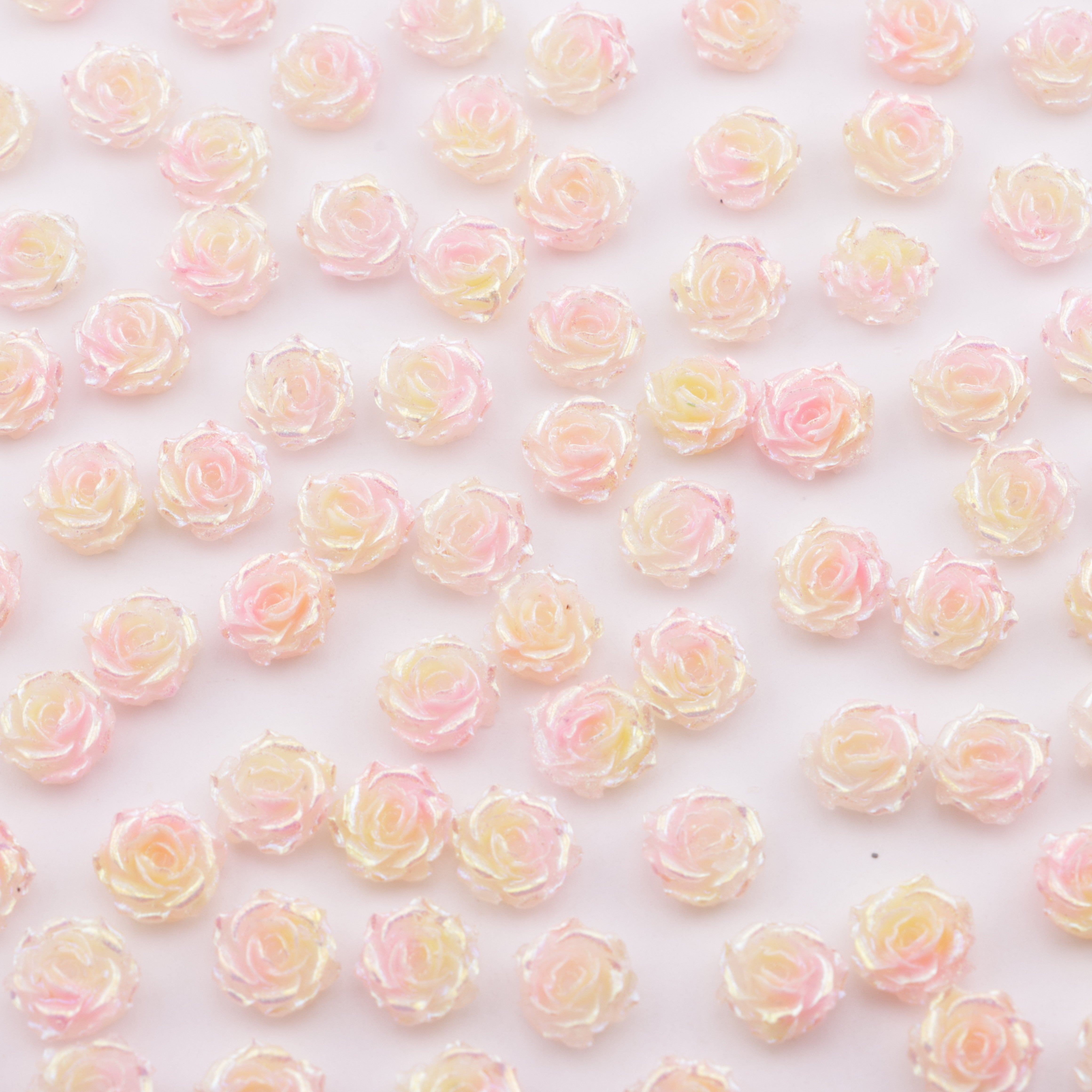 FS5549- 10mm UV Soft Flower Charms Soft Flower Patches Luminous Glow-In-The-Dark