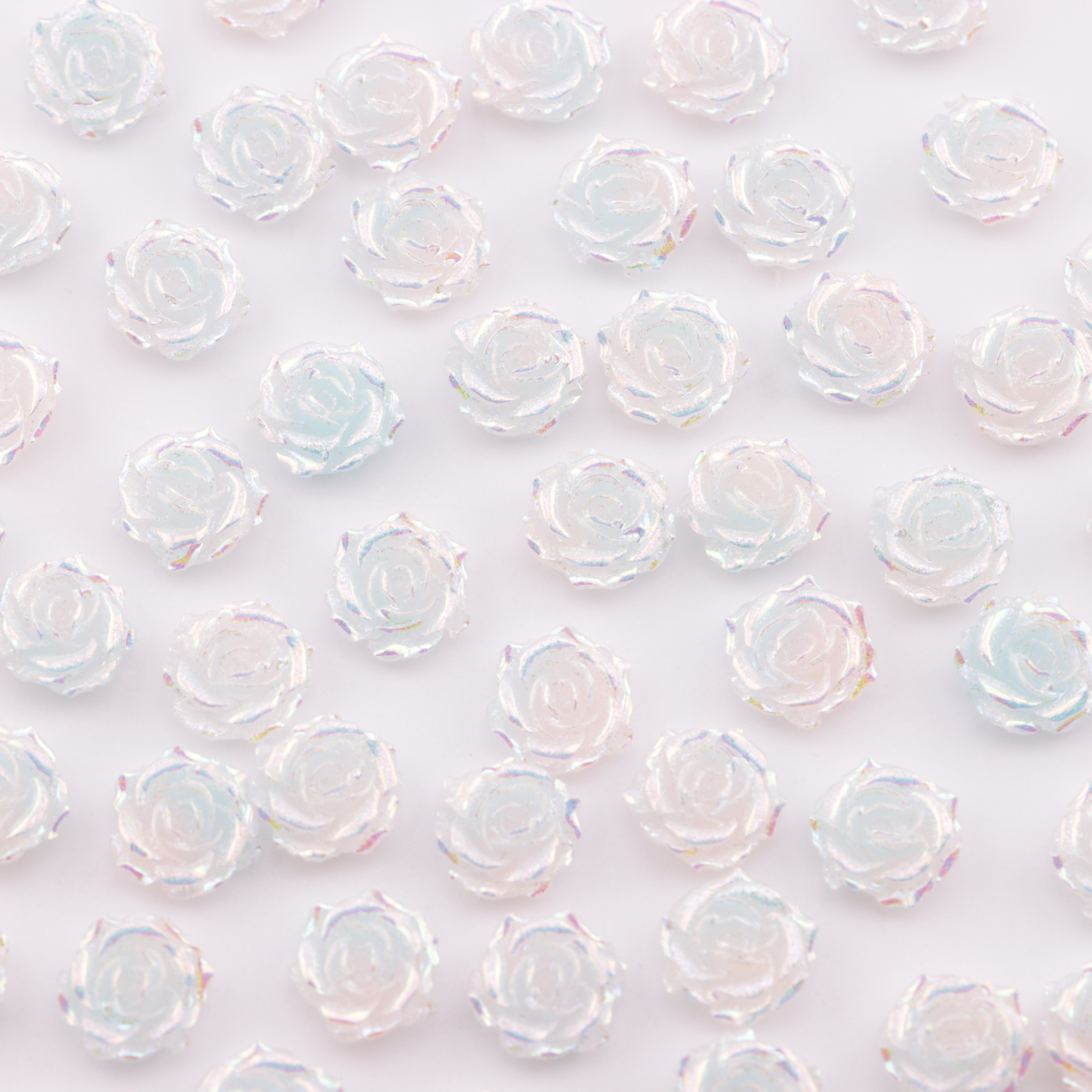 FS5549- 10mm UV Soft Flower Charms Soft Flower Patches Luminous Glow-In-The-Dark