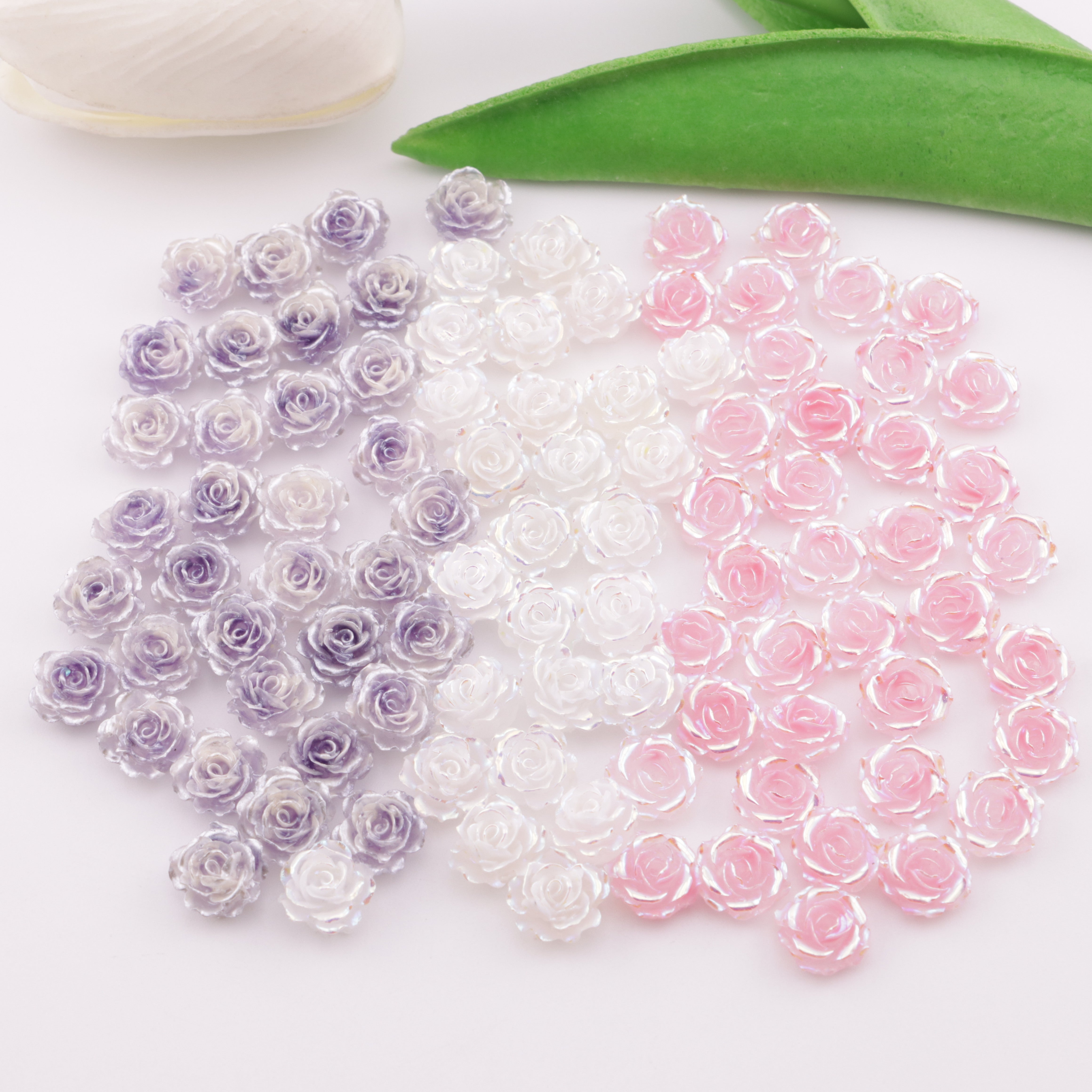 FS5496- 10mm Soft Flower Charms Soft Flower Patches Luminous Glow In The Dark