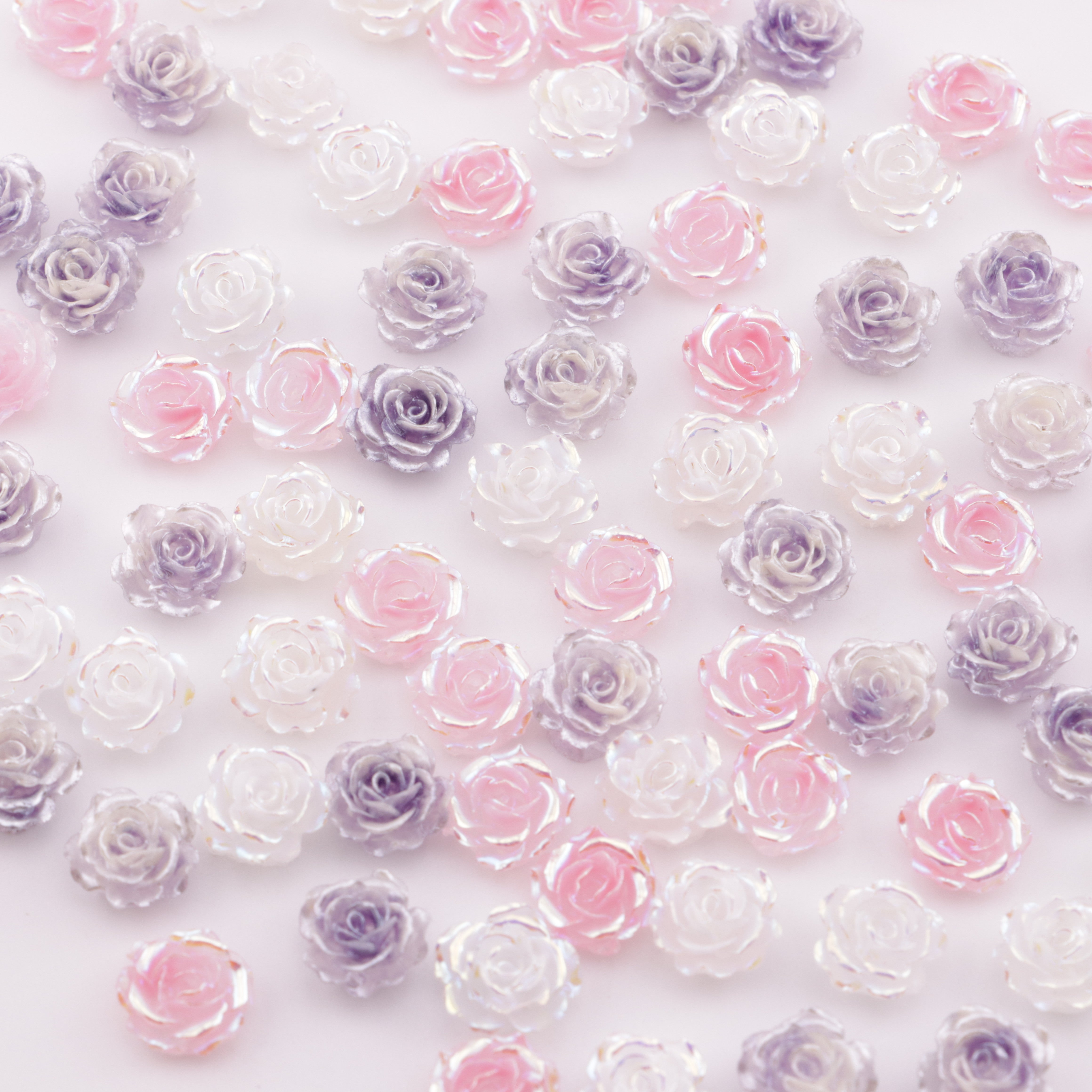 FS5496- 10mm Soft Flower Charms Soft Flower Patches Luminous Glow In The Dark