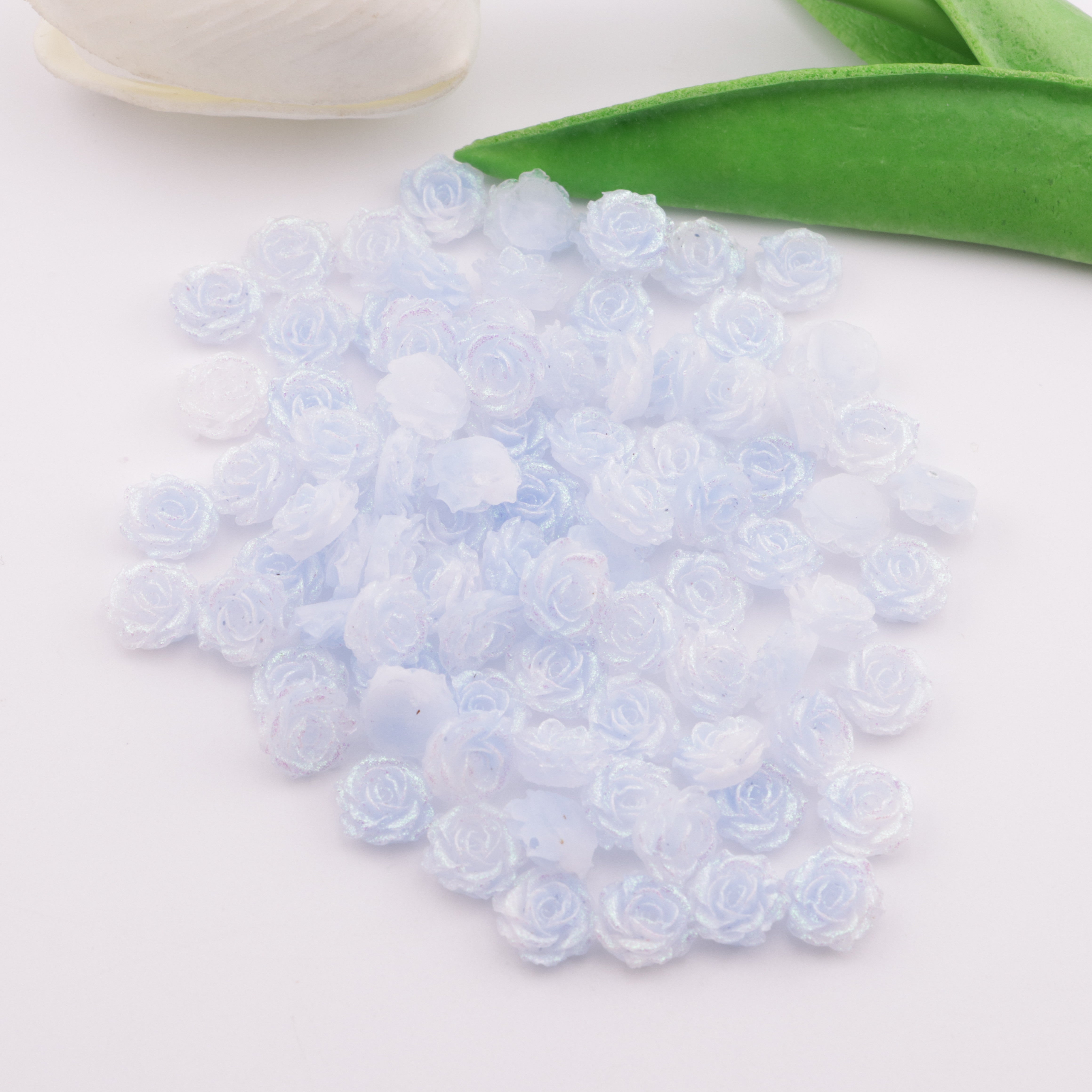FS5733- 10mm Soft Flower Charms Soft Flower Patches Luminous Glow-In-The-Dark