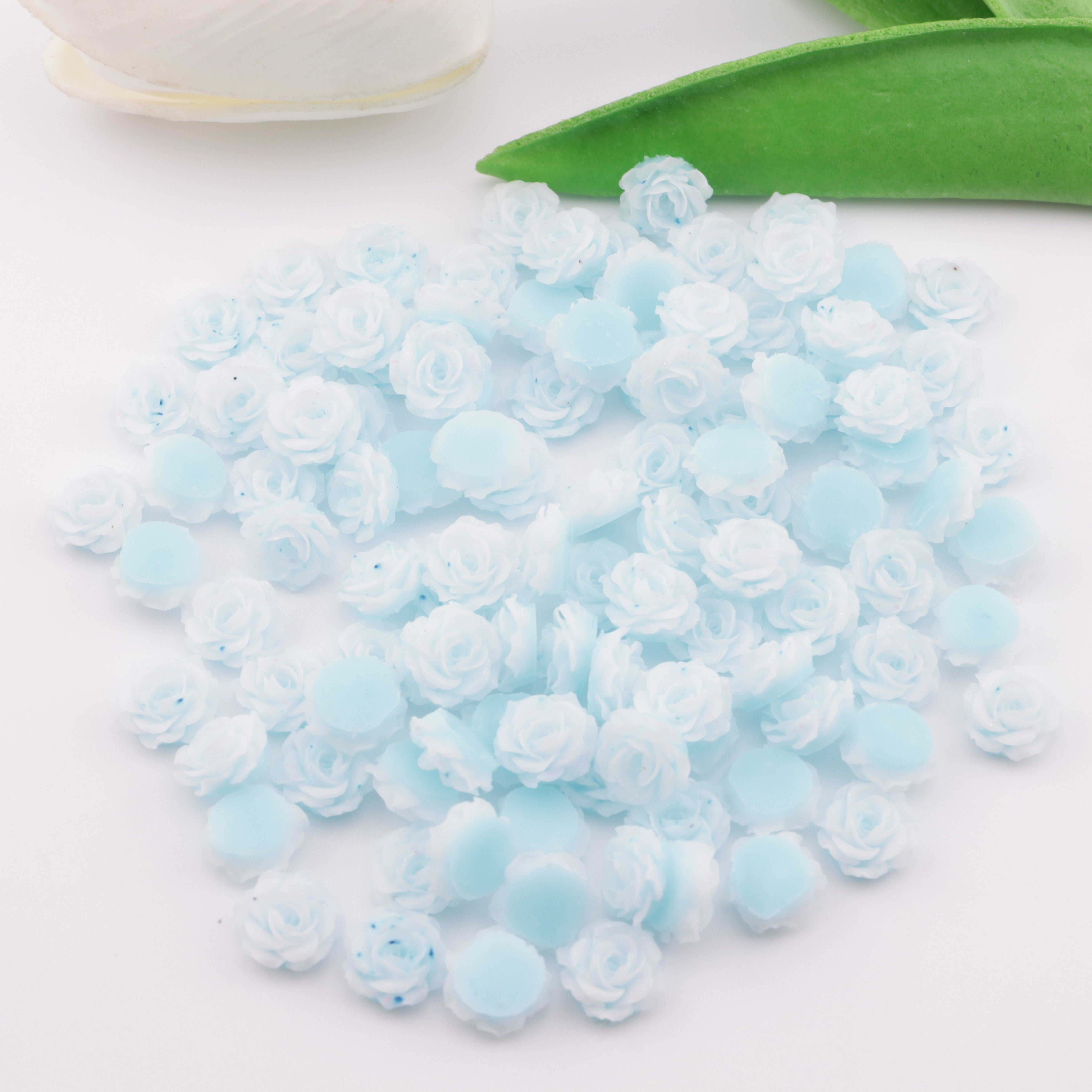 FS5733- 10mm Soft Flower Charms Soft Flower Patches Luminous Glow-In-The-Dark